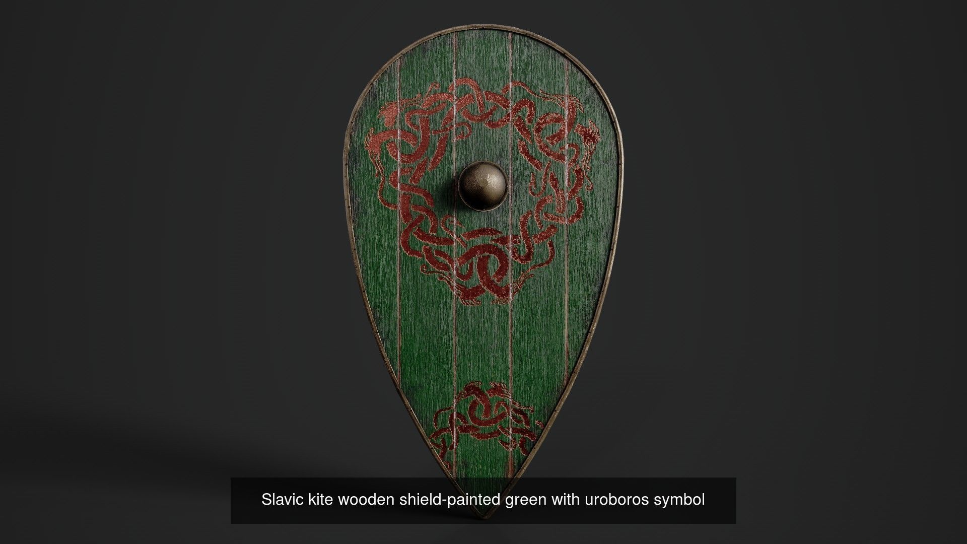 Slavic kite wooden shields 20 pieces 3D Model Collection_9
