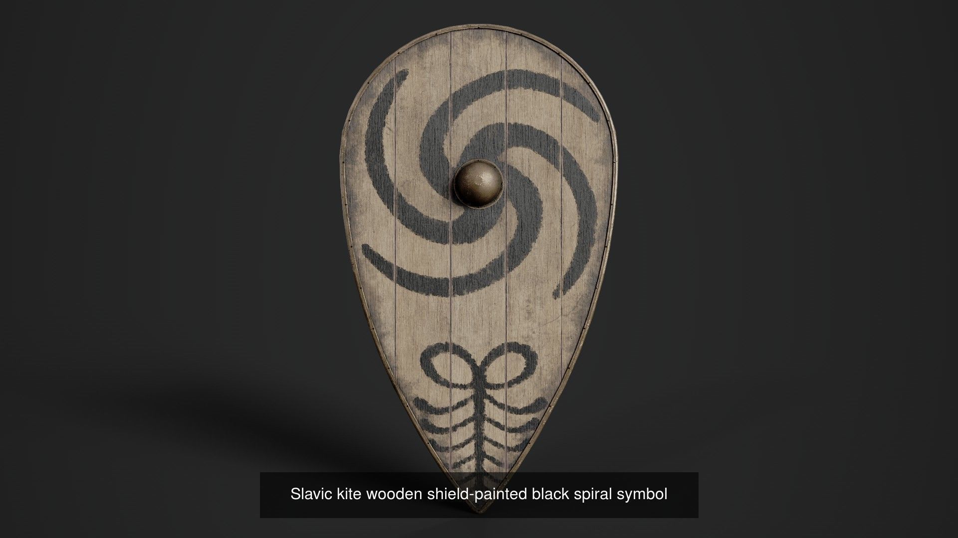 Slavic kite wooden shields 20 pieces 3D Model Collection_19