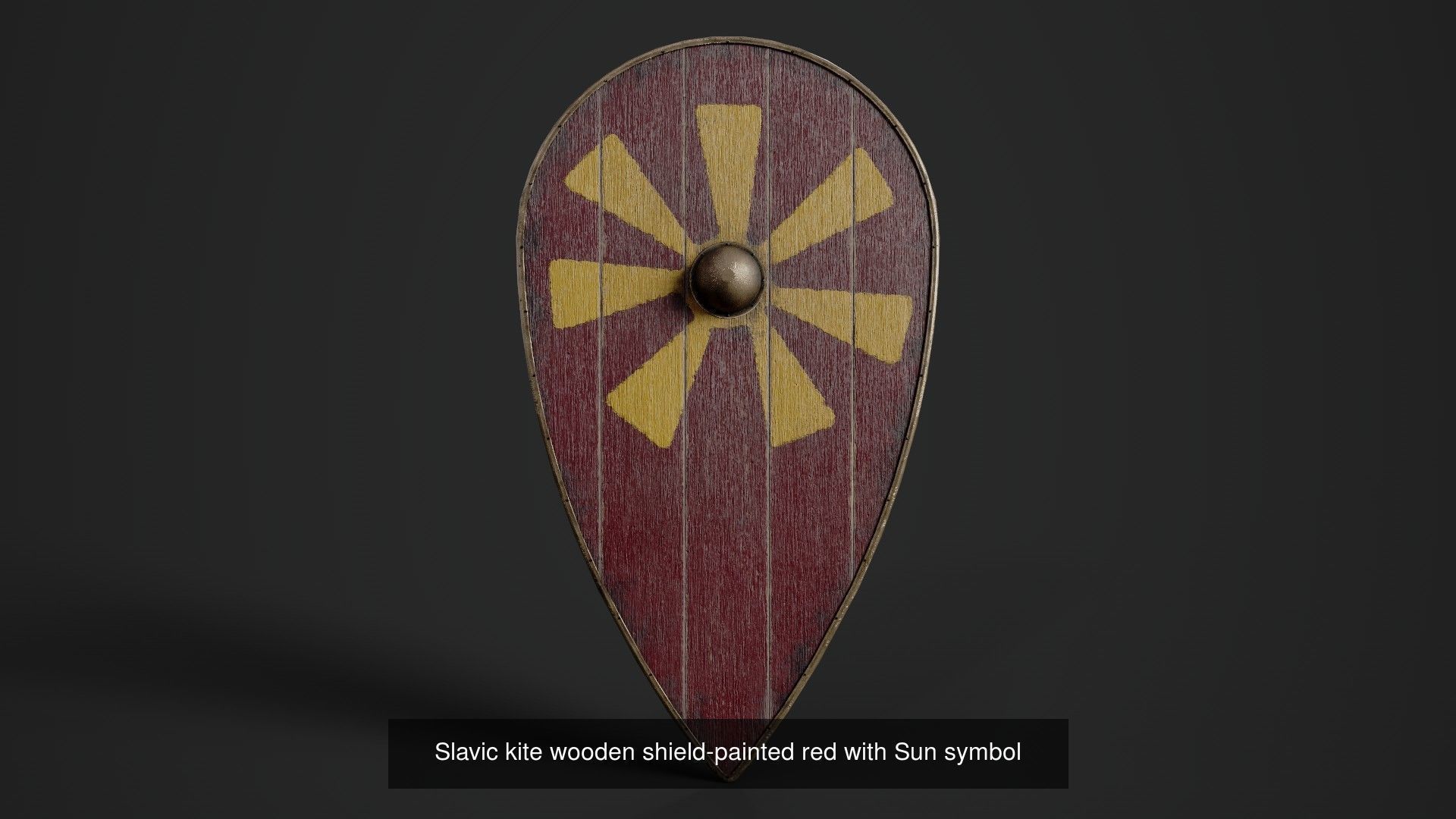Slavic kite wooden shields 20 pieces 3D Model Collection_18