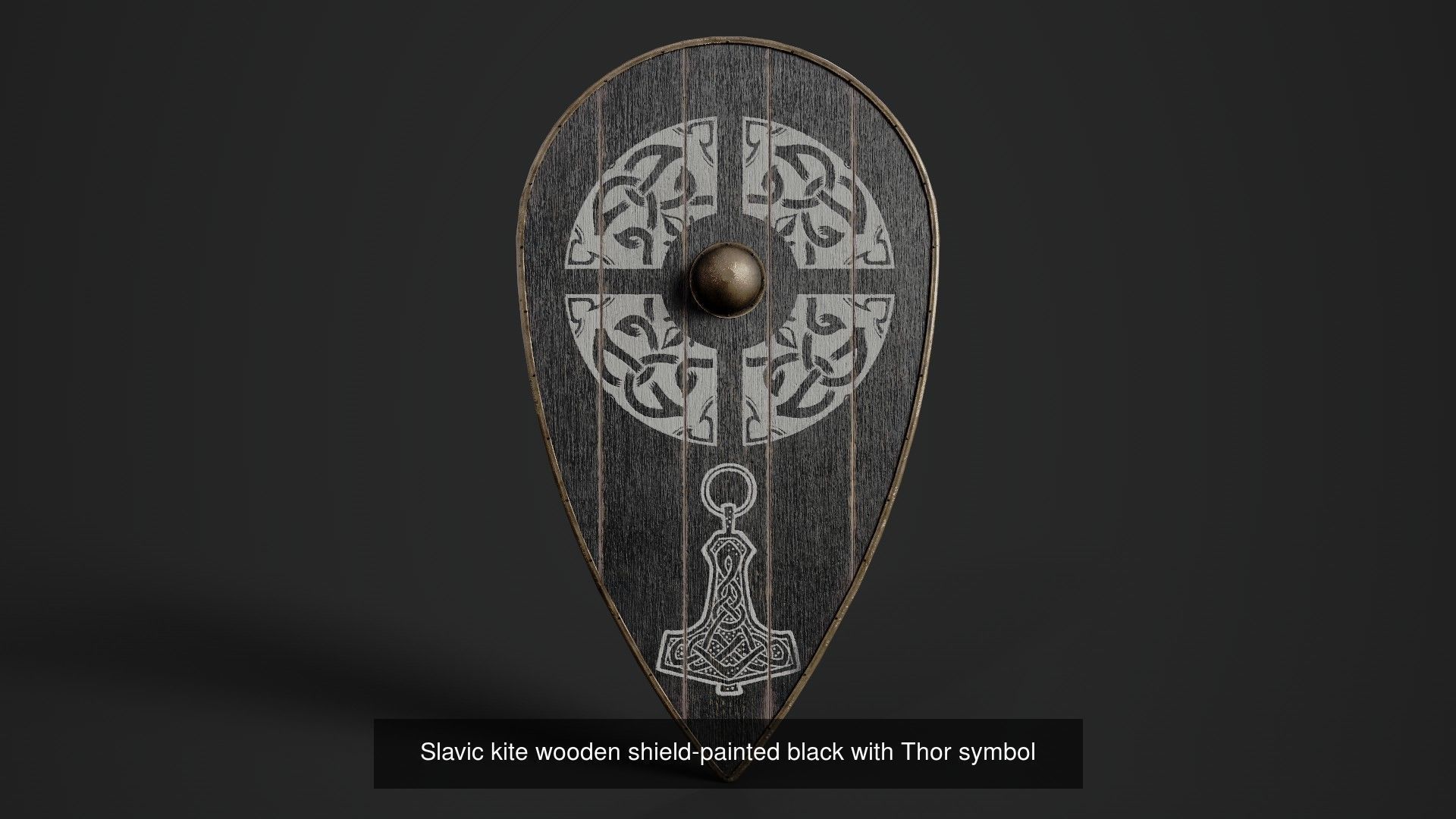 Slavic kite wooden shields 20 pieces 3D Model Collection_22