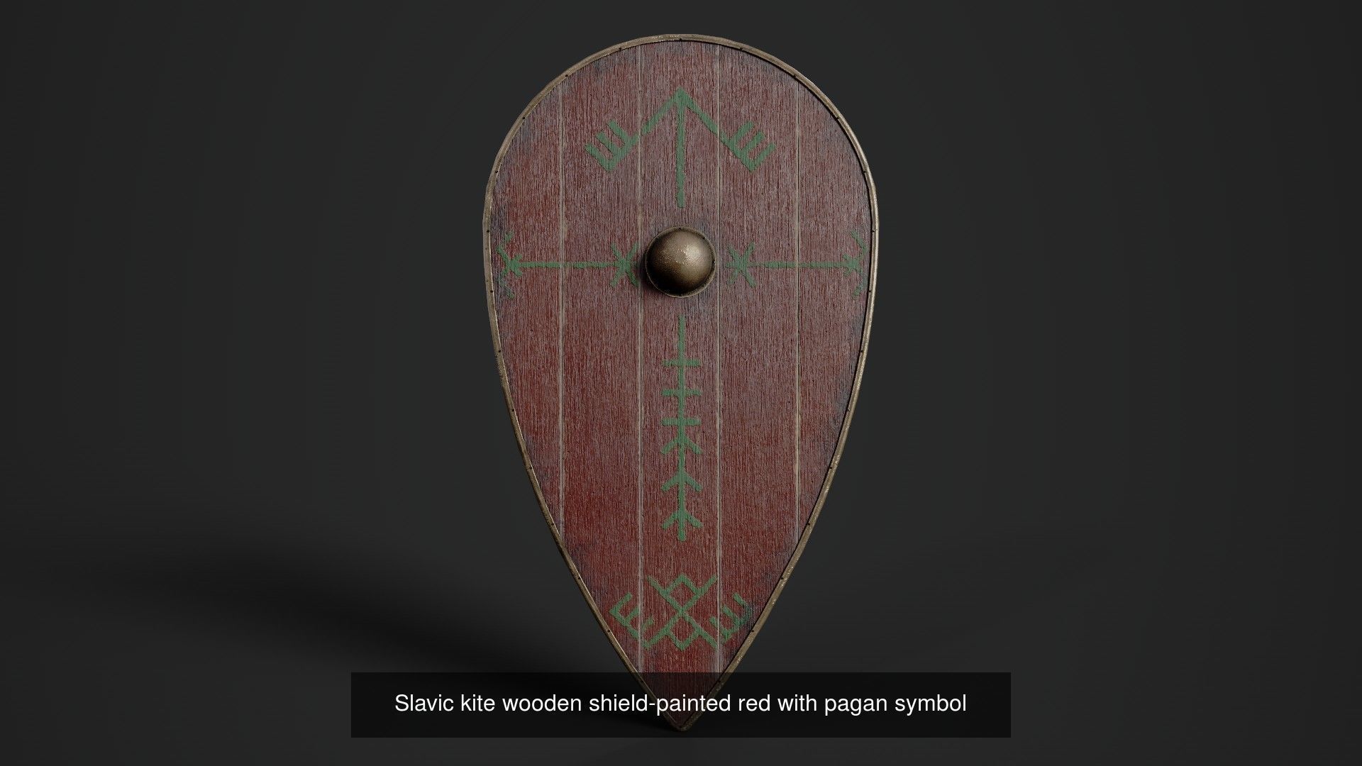 Slavic kite wooden shields 20 pieces 3D Model Collection_20