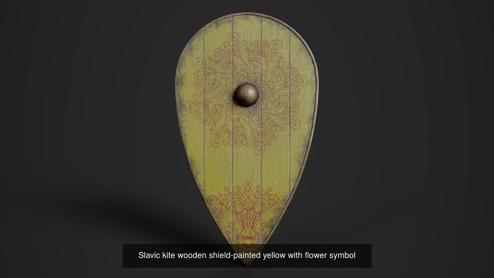 Slavic kite wooden shields 20 pieces 3D Model Collection_26