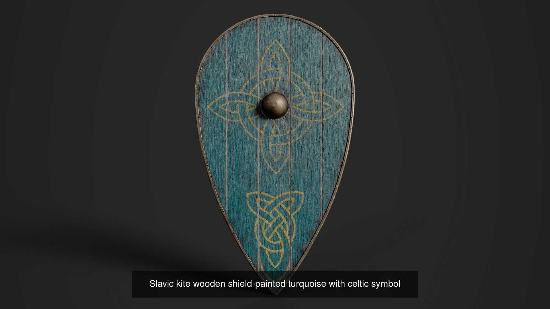 Slavic kite wooden shields 20 pieces 3D Model Collection_21