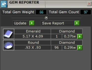 Emerald Ring with Round DIamonds 3D print model_4