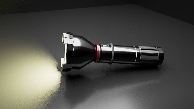 Flashlight Low-poly 3D model