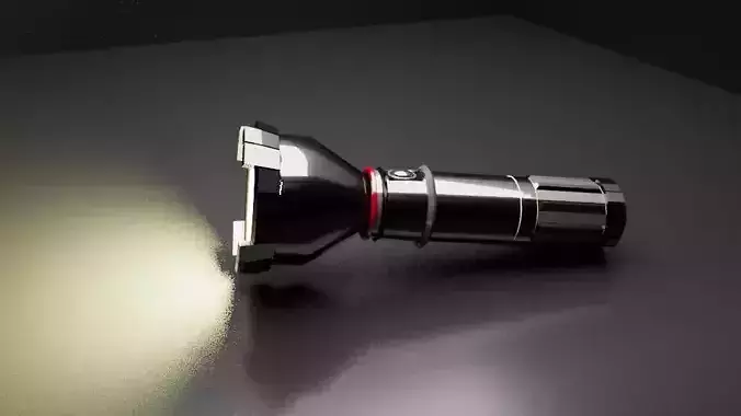 Flashlight Low-poly 3D model