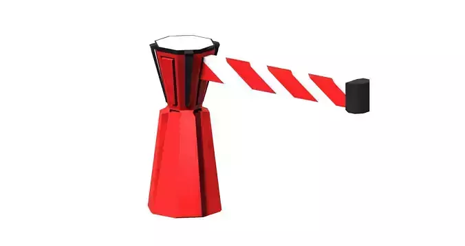 Aluminium Automation Traffic Car Barrier Low-poly 3D model