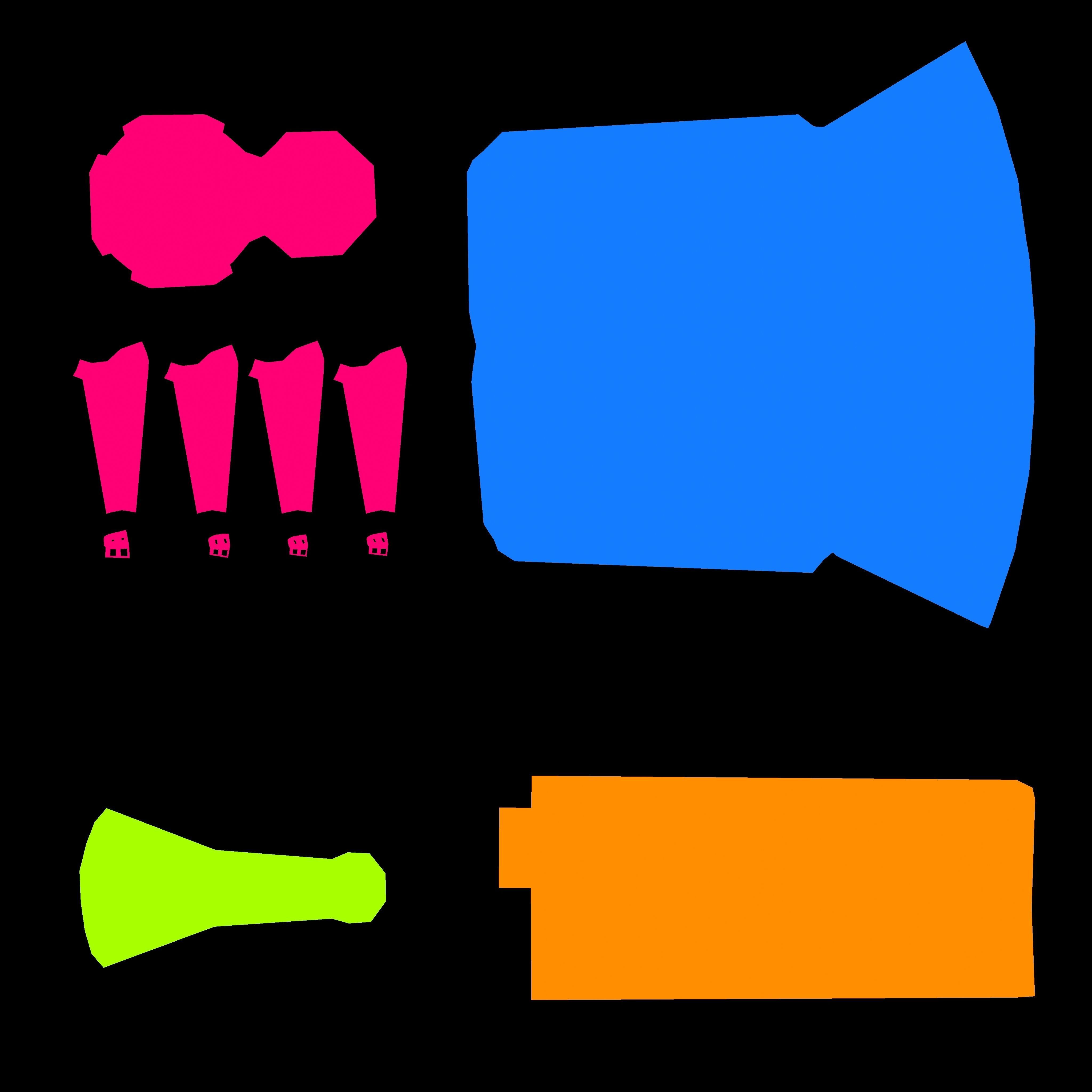 Aluminium Automation Traffic Car Barrier Low-poly 3D model_7