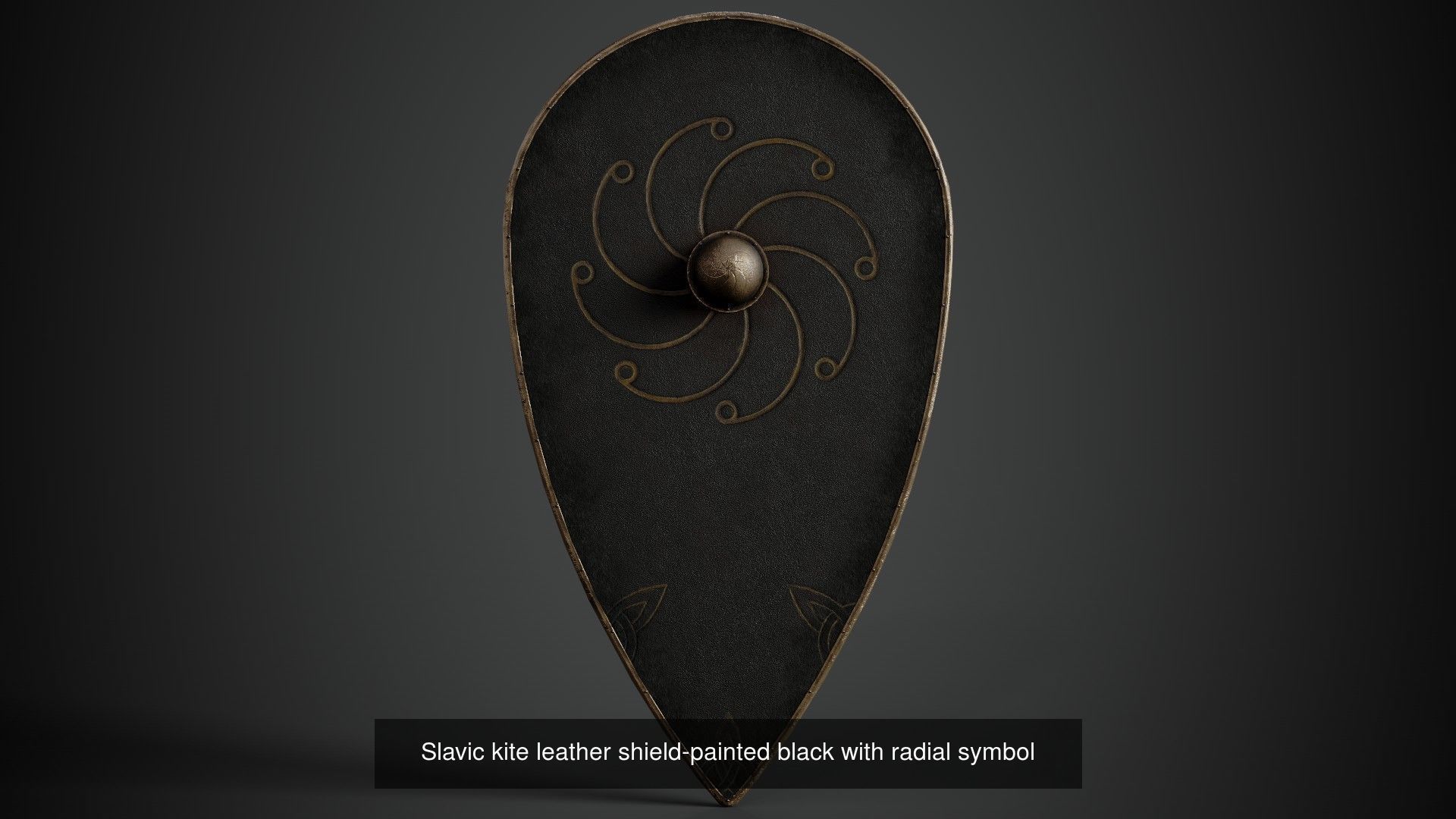 Slavic kite leather shields 20 pieces 3D Model Collection_24