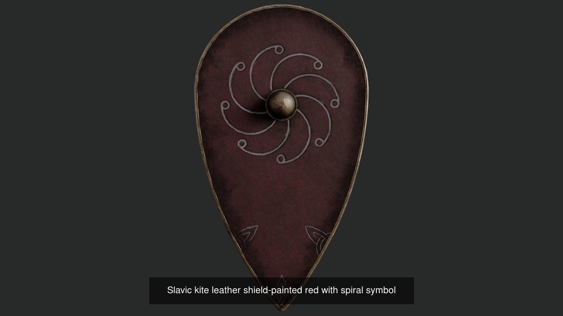 Slavic kite leather shields 20 pieces 3D Model Collection_14