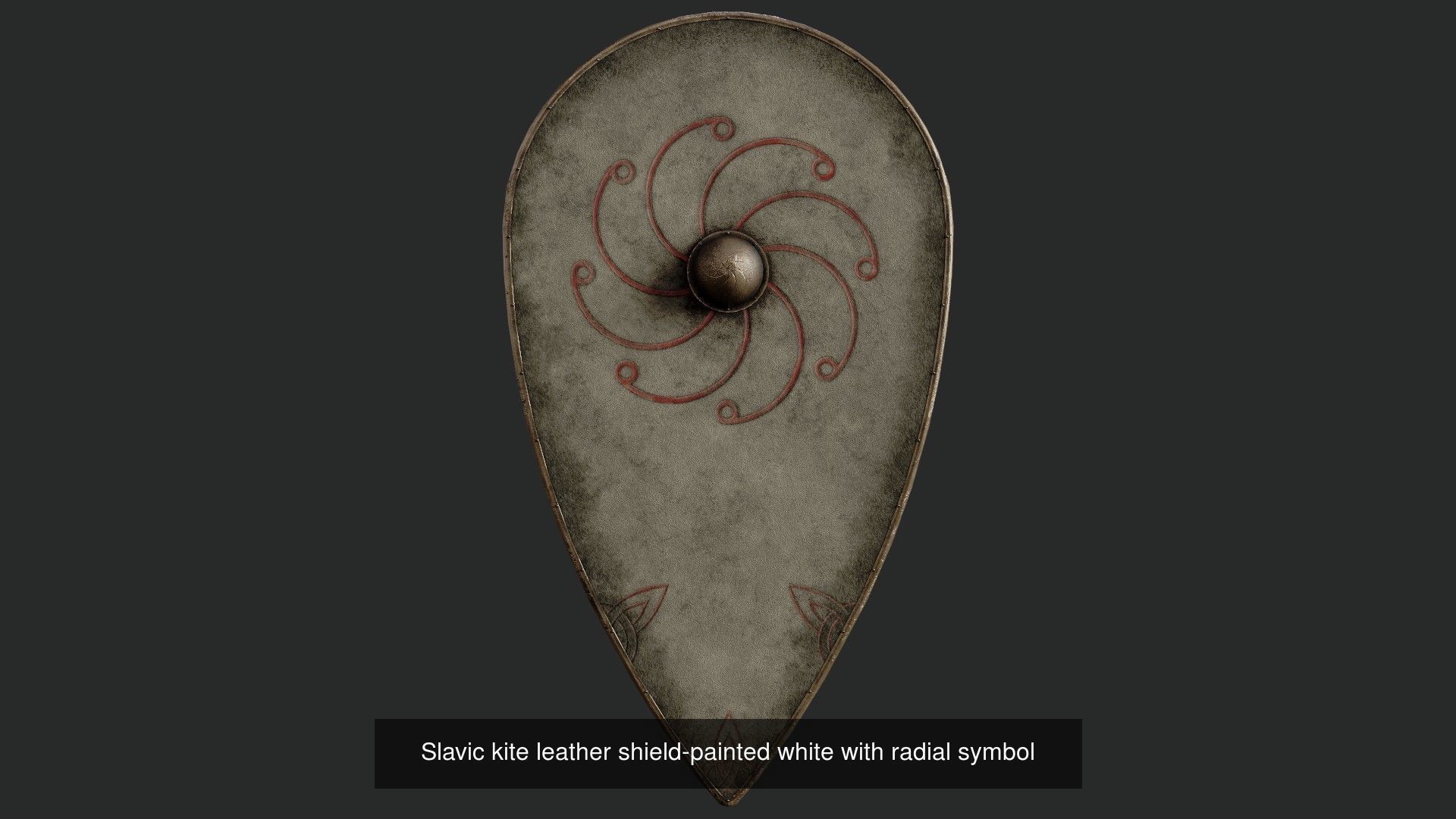 Slavic kite leather shields 20 pieces 3D Model Collection_19