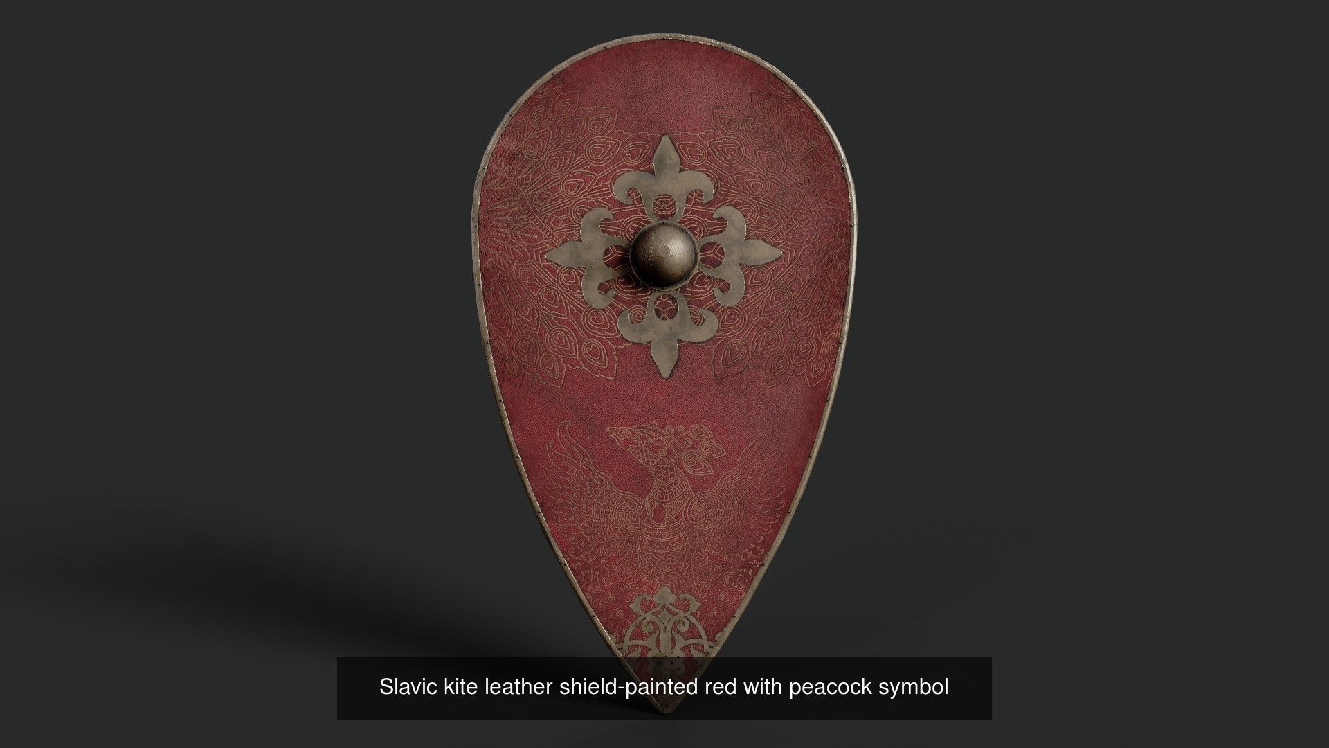 Slavic kite leather shields 20 pieces 3D Model Collection_6