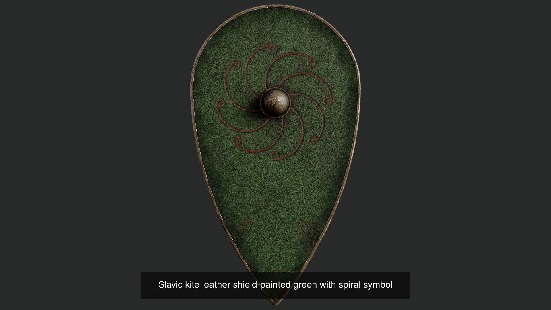 Slavic kite leather shields 20 pieces 3D Model Collection_9