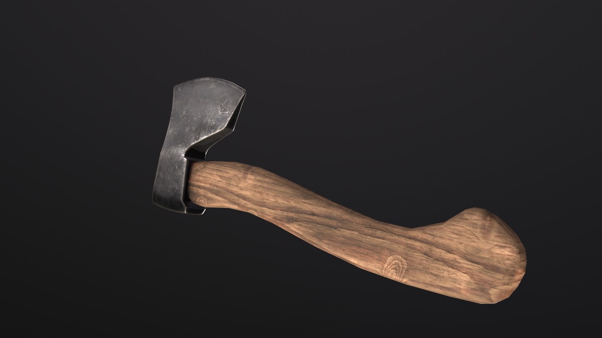 Axe tomahawk hatchet lowpoly Low-poly 3D model_10