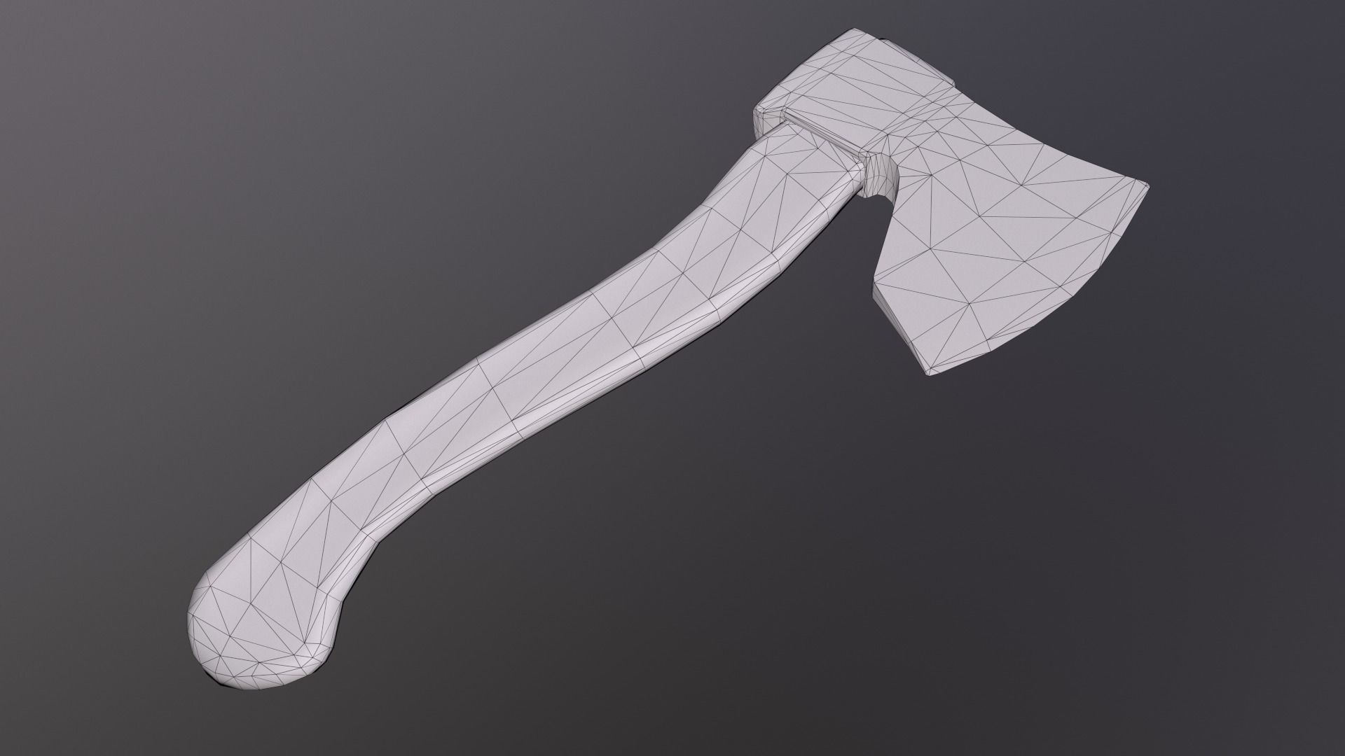 Axe tomahawk hatchet lowpoly Low-poly 3D model_13