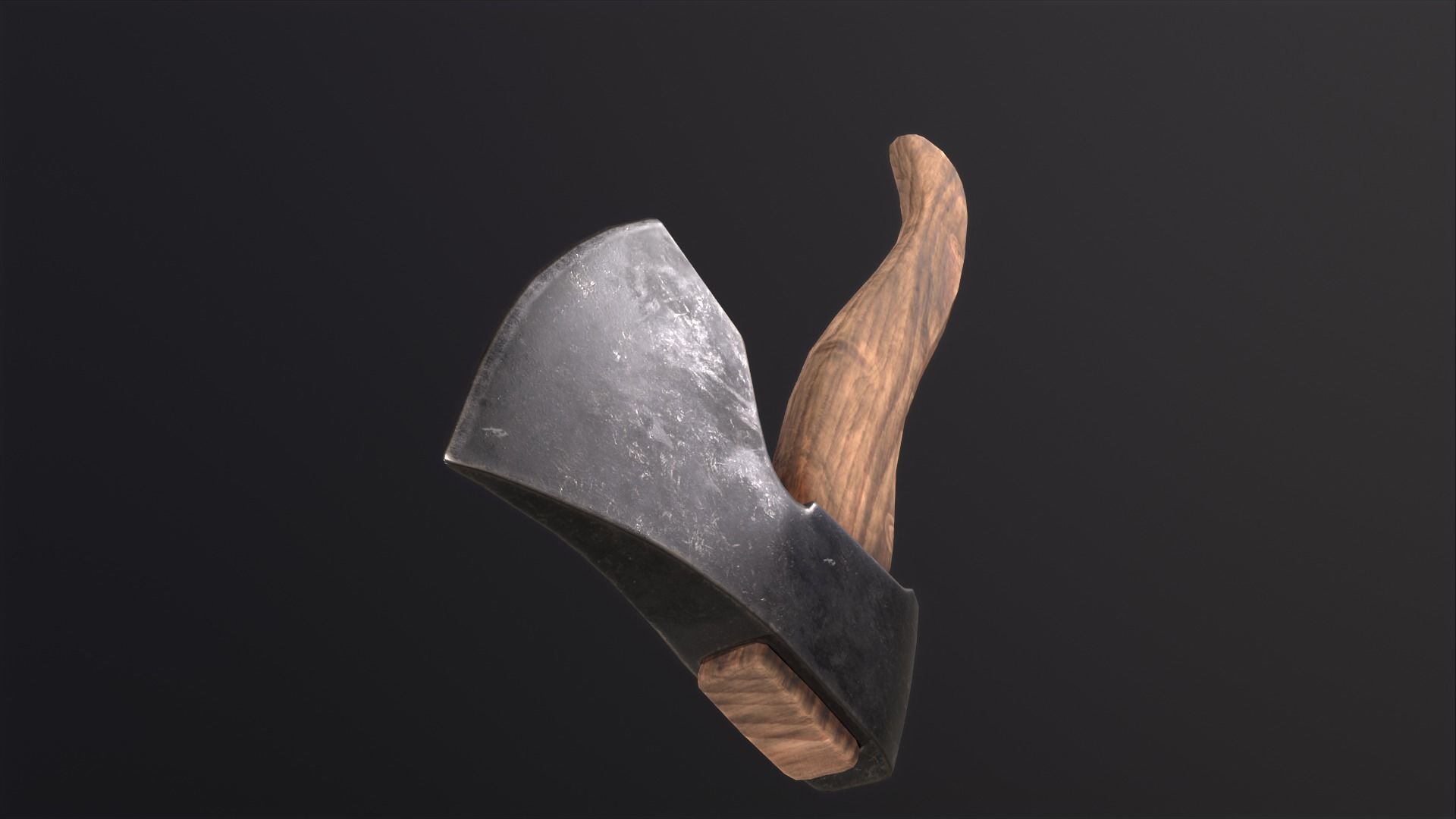 Axe tomahawk hatchet lowpoly Low-poly 3D model_6
