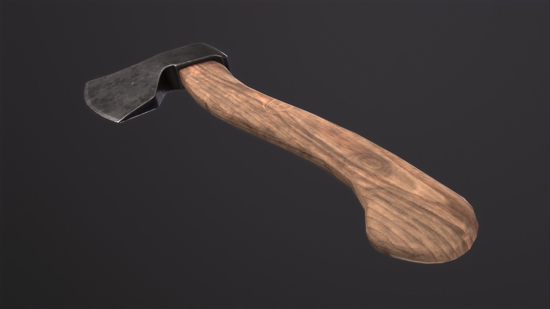 Axe tomahawk hatchet lowpoly Low-poly 3D model_5