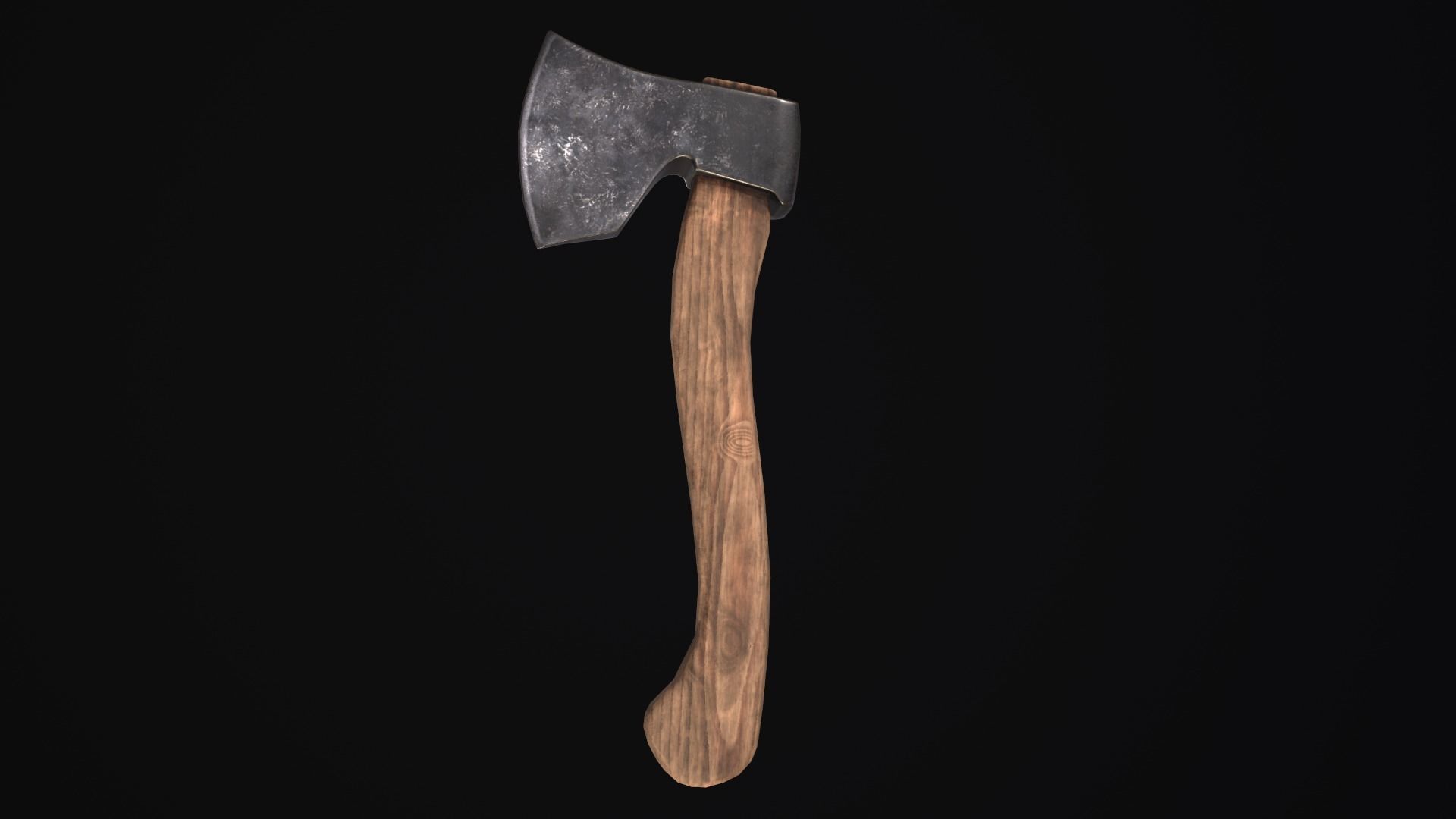 Axe tomahawk hatchet lowpoly Low-poly 3D model_3