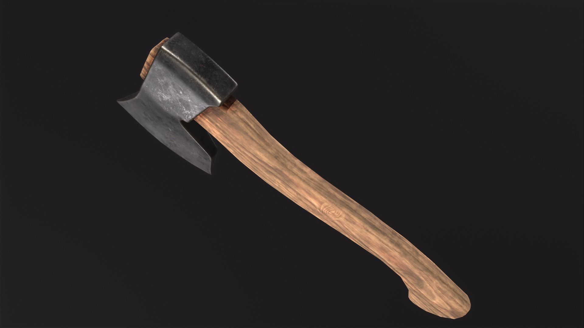 Axe tomahawk hatchet lowpoly Low-poly 3D model_9