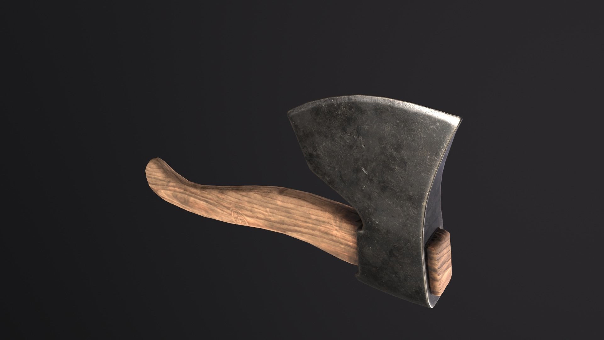 Axe tomahawk hatchet lowpoly Low-poly 3D model_11