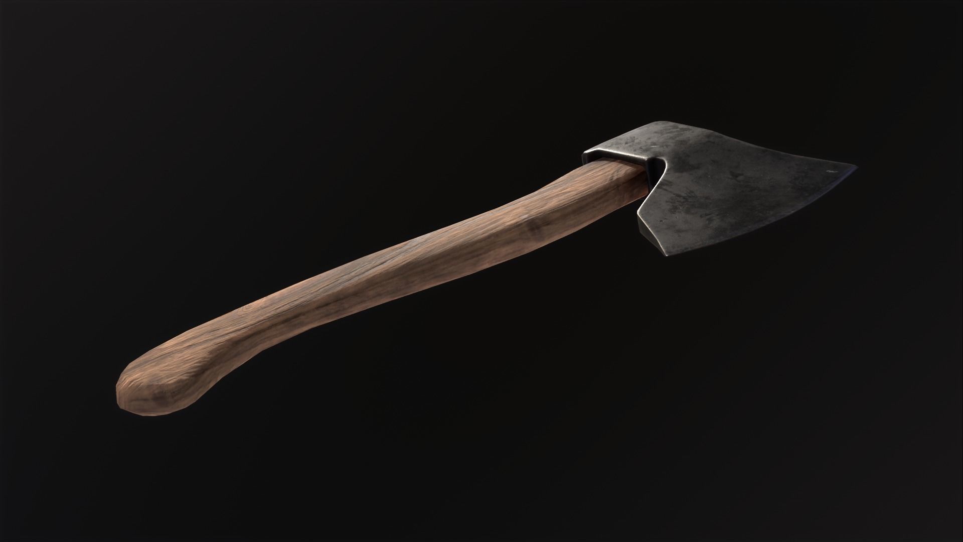 Axe tomahawk hatchet lowpoly Low-poly 3D model_8