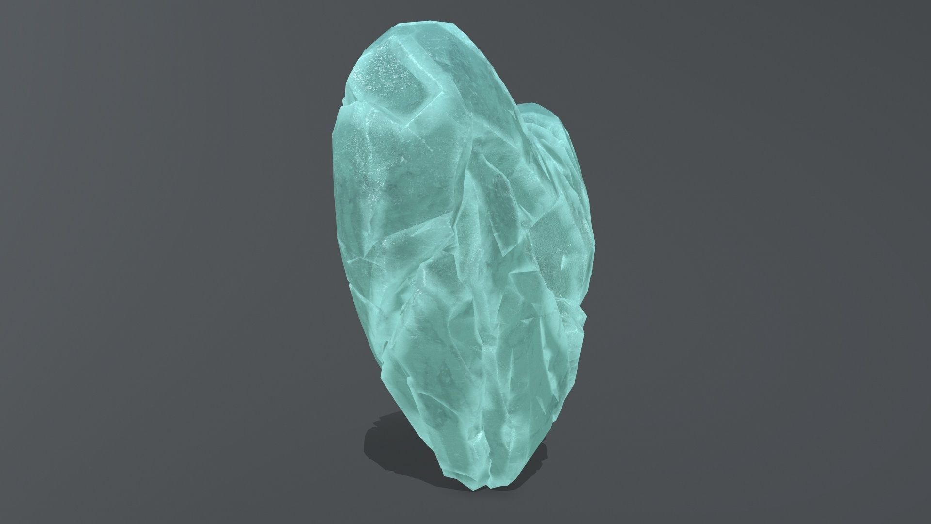 Broken Heart Low-poly 3D model_4