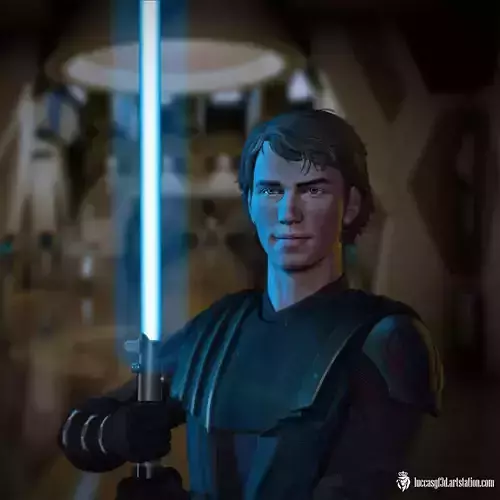 Anakin Skywalker Clone Wars Bust 3D print model