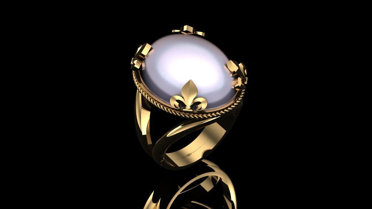 Women Ring 3D print model_5