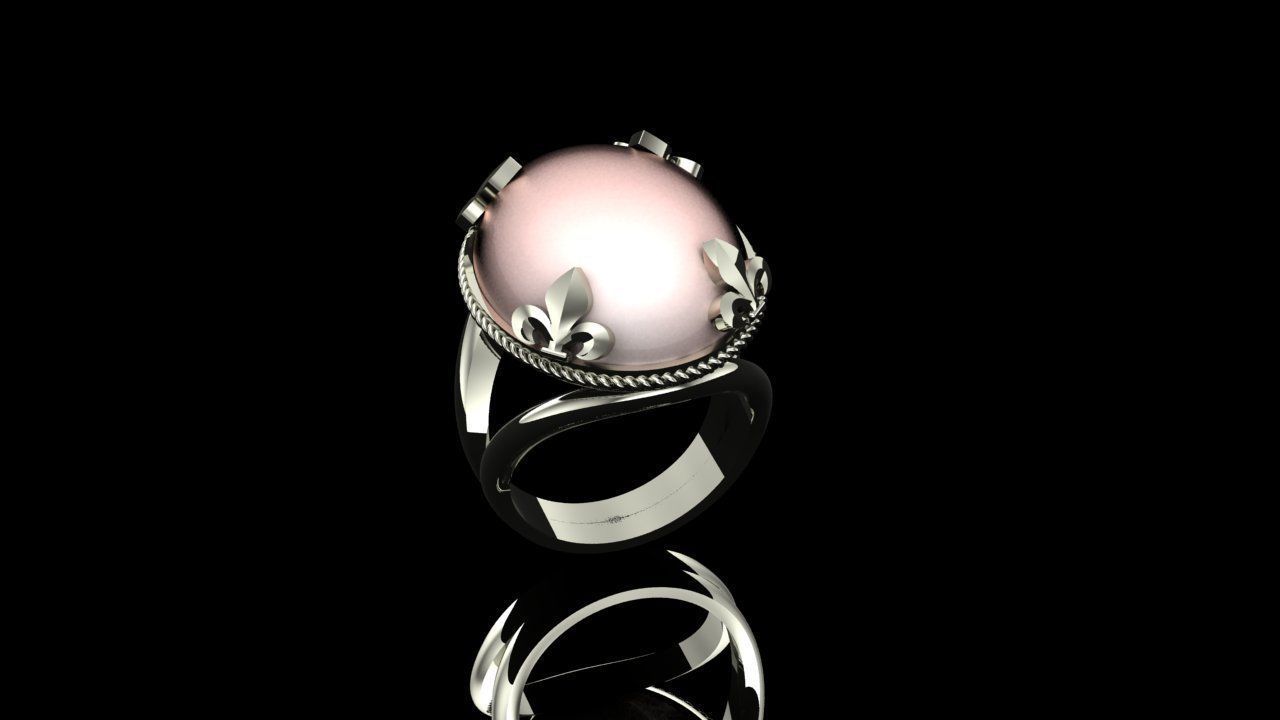 Women Ring 3D print model_7