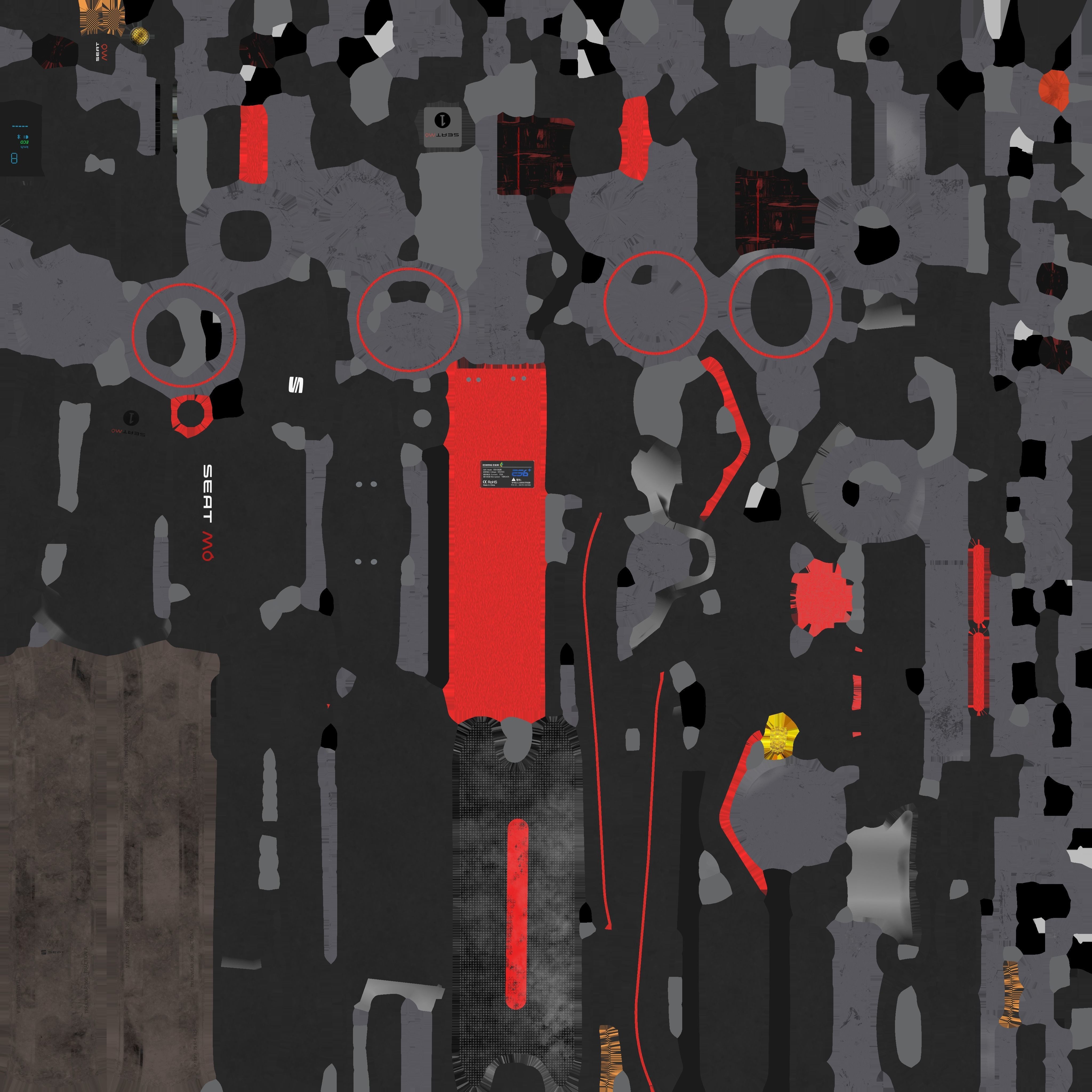 Electric Scooter Low-poly 3D model_17