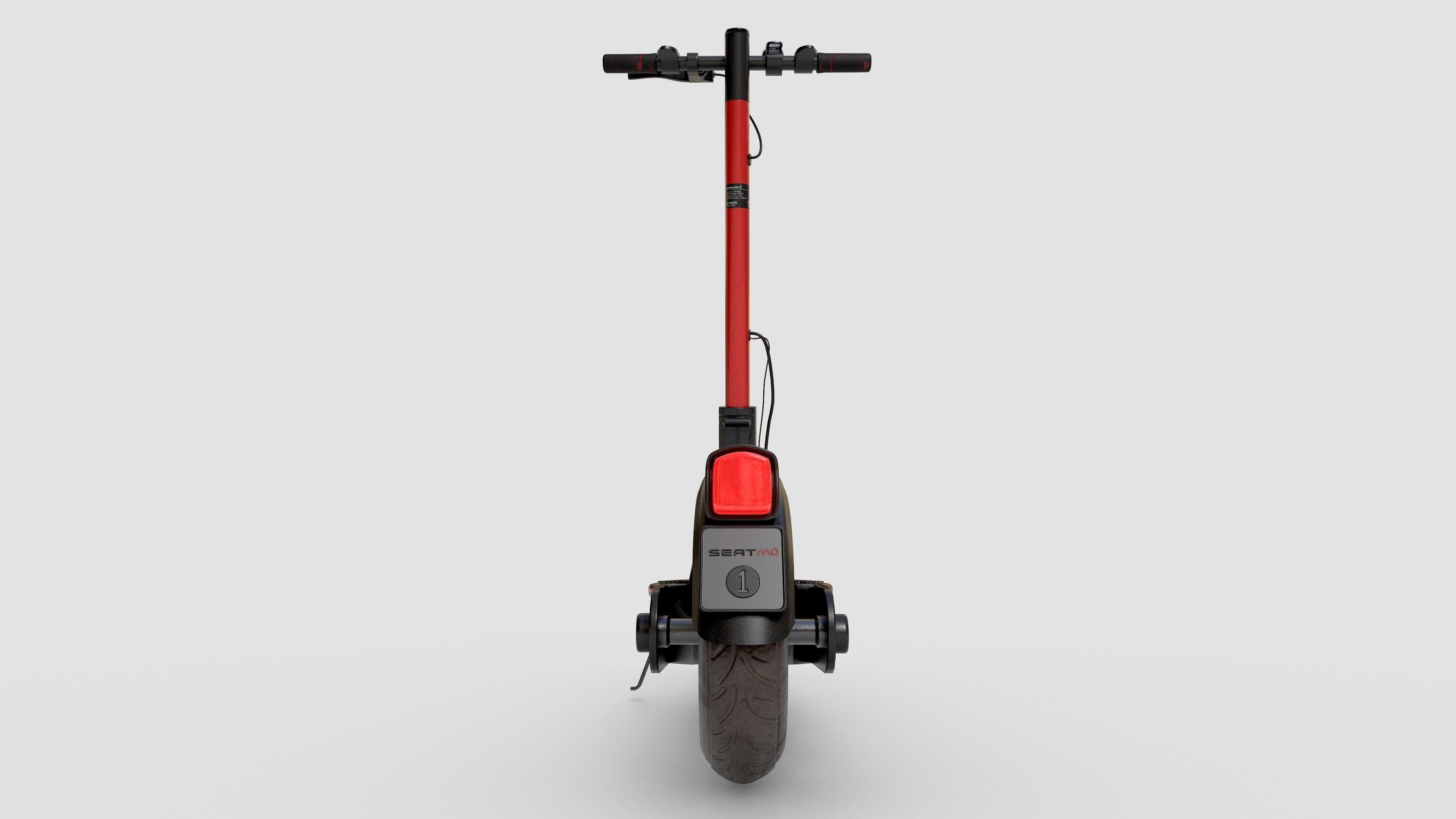 Electric Scooter Low-poly 3D model_8