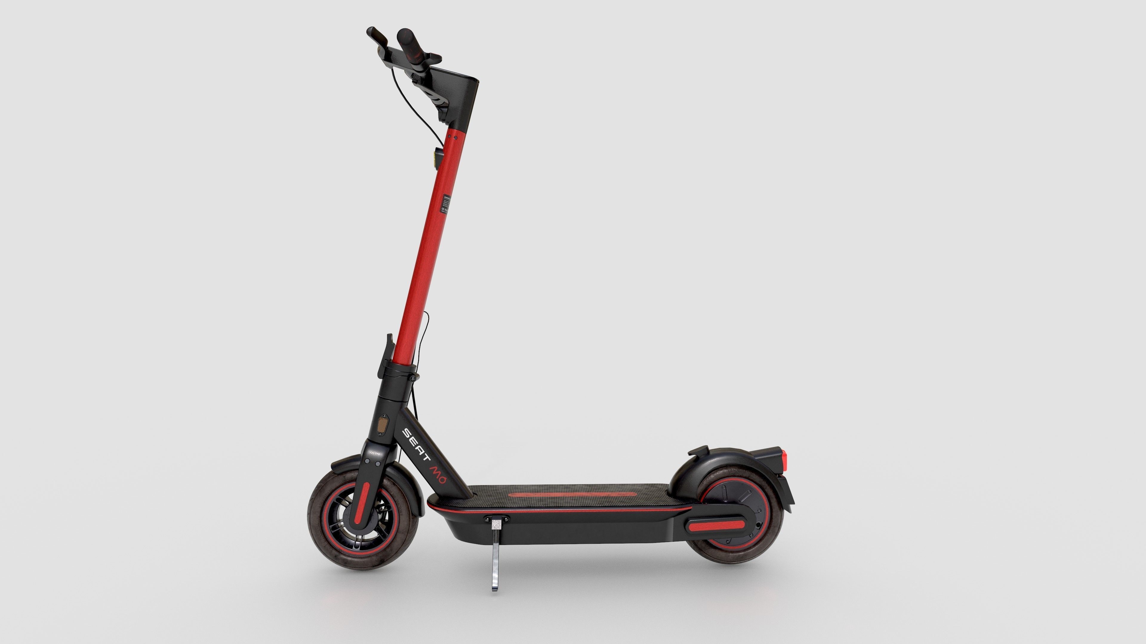 Electric Scooter Low-poly 3D model_2