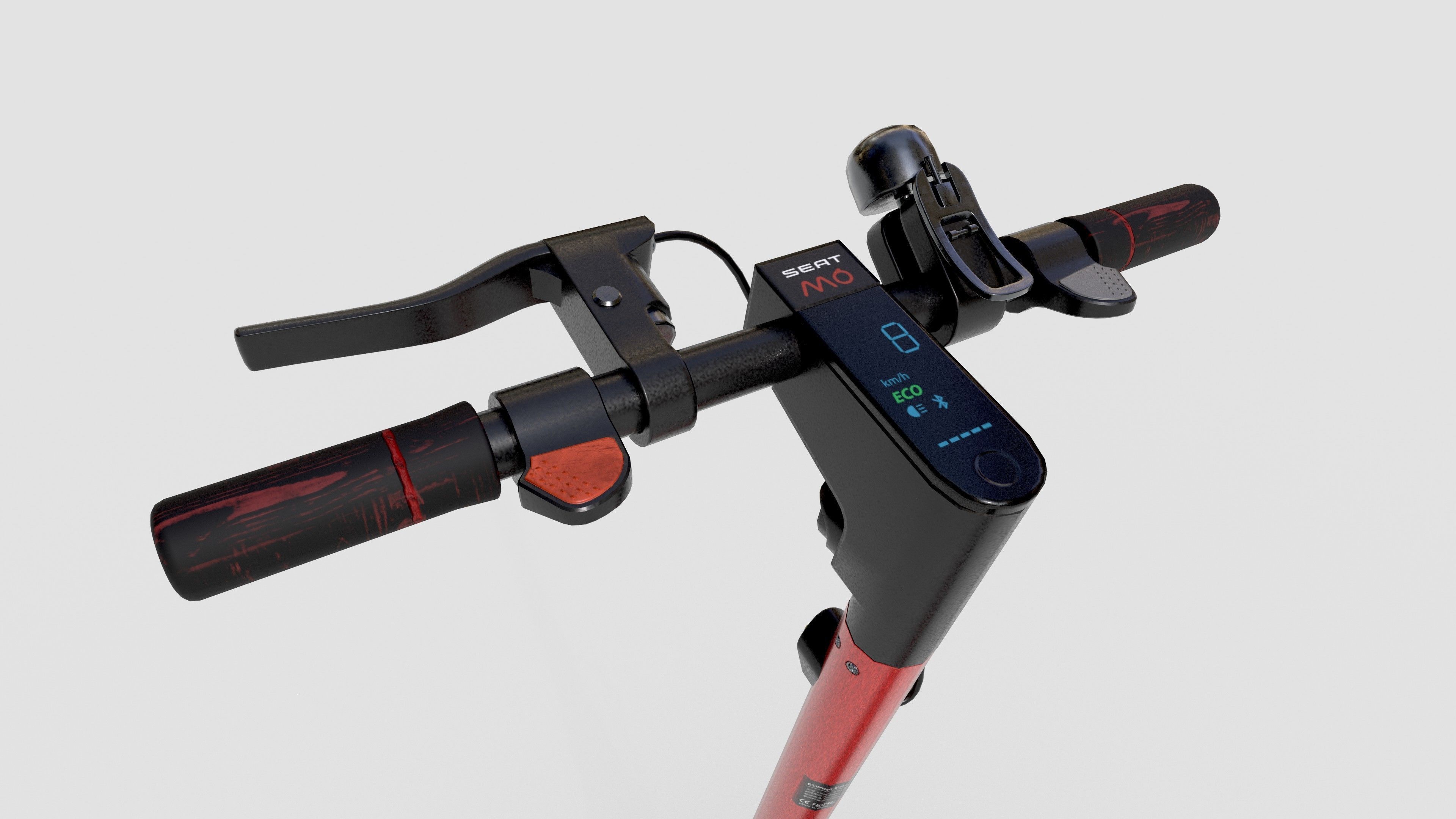 Electric Scooter Low-poly 3D model_10