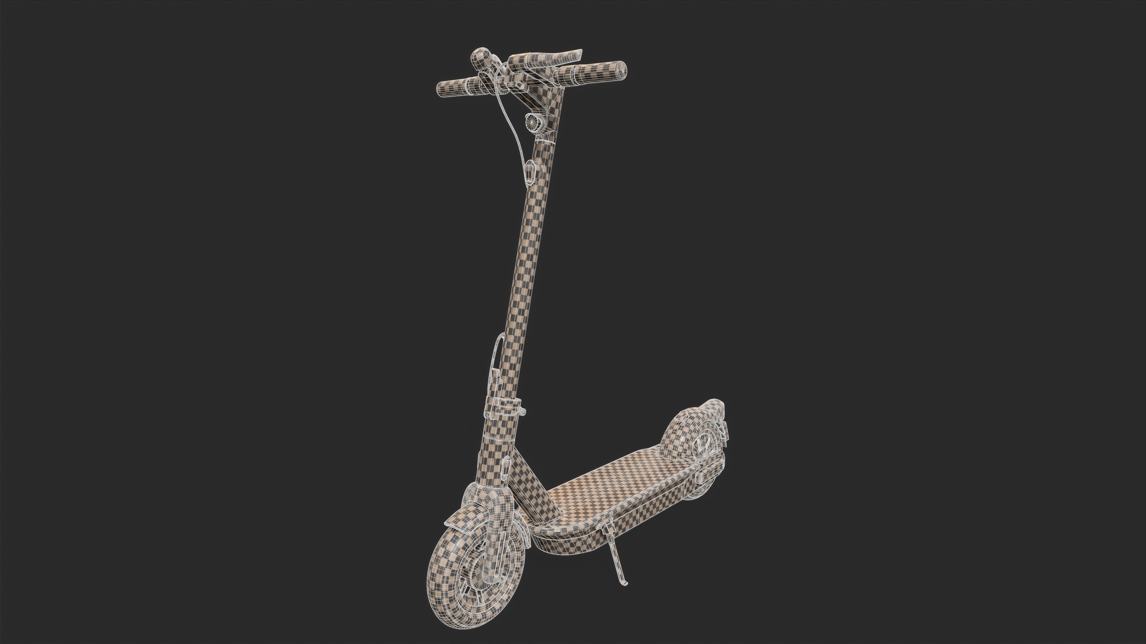 Electric Scooter Low-poly 3D model_14