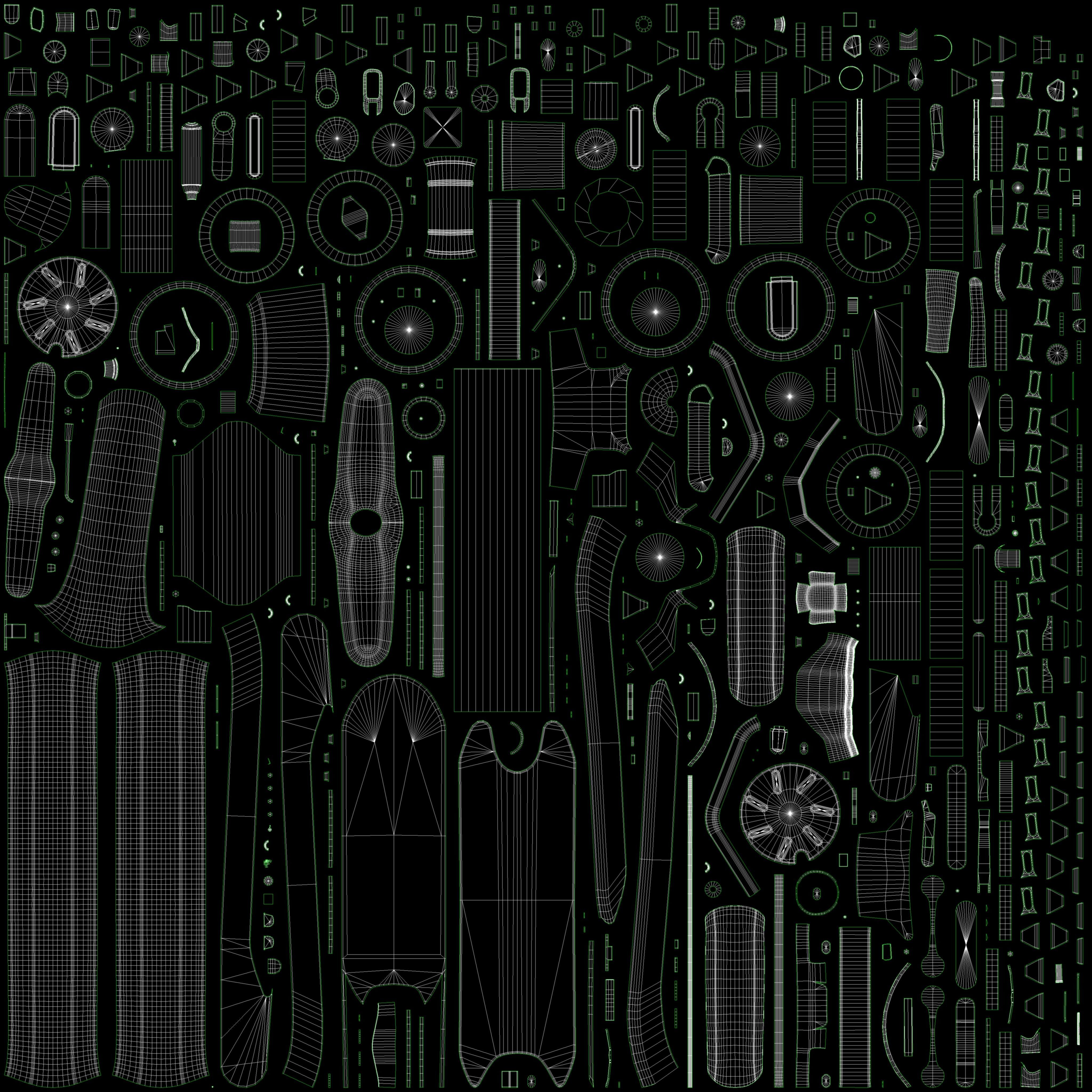 Electric Scooter Low-poly 3D model_16