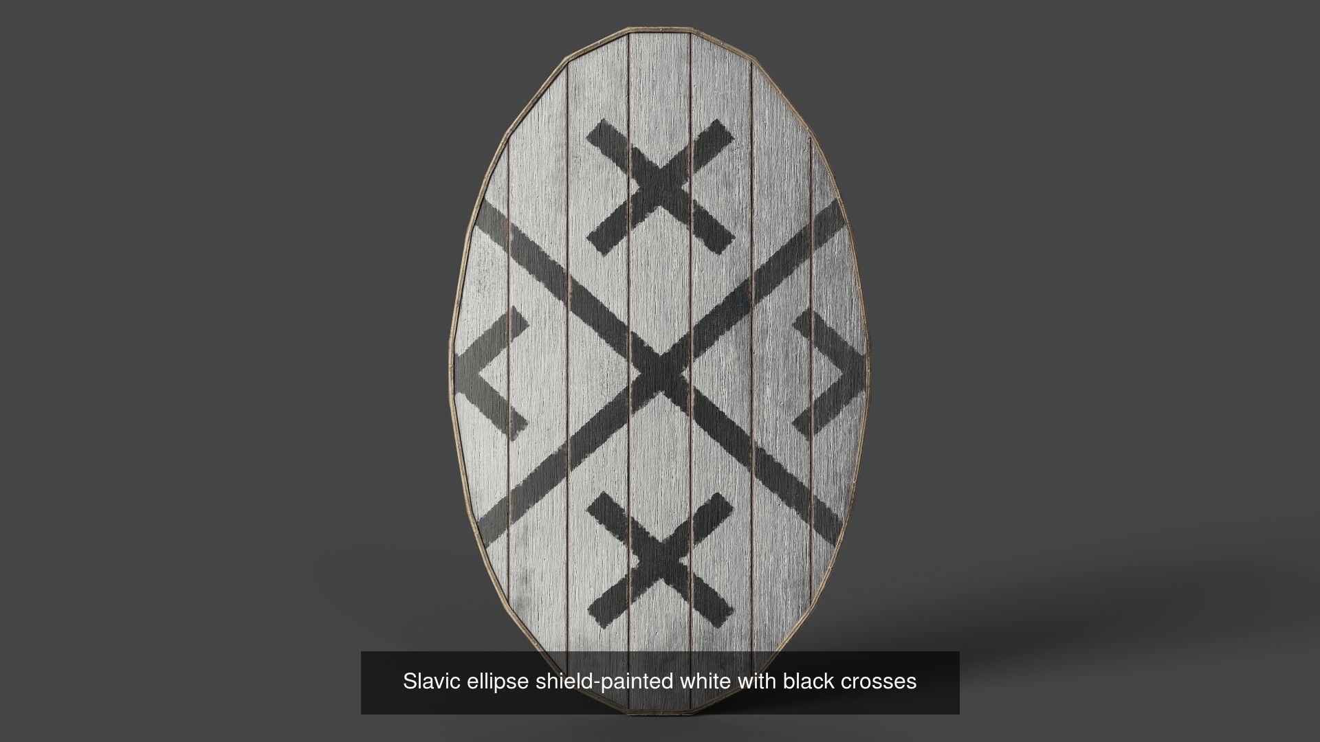 Slavic ellipse shields 40 pieces 3D Model Collection_33