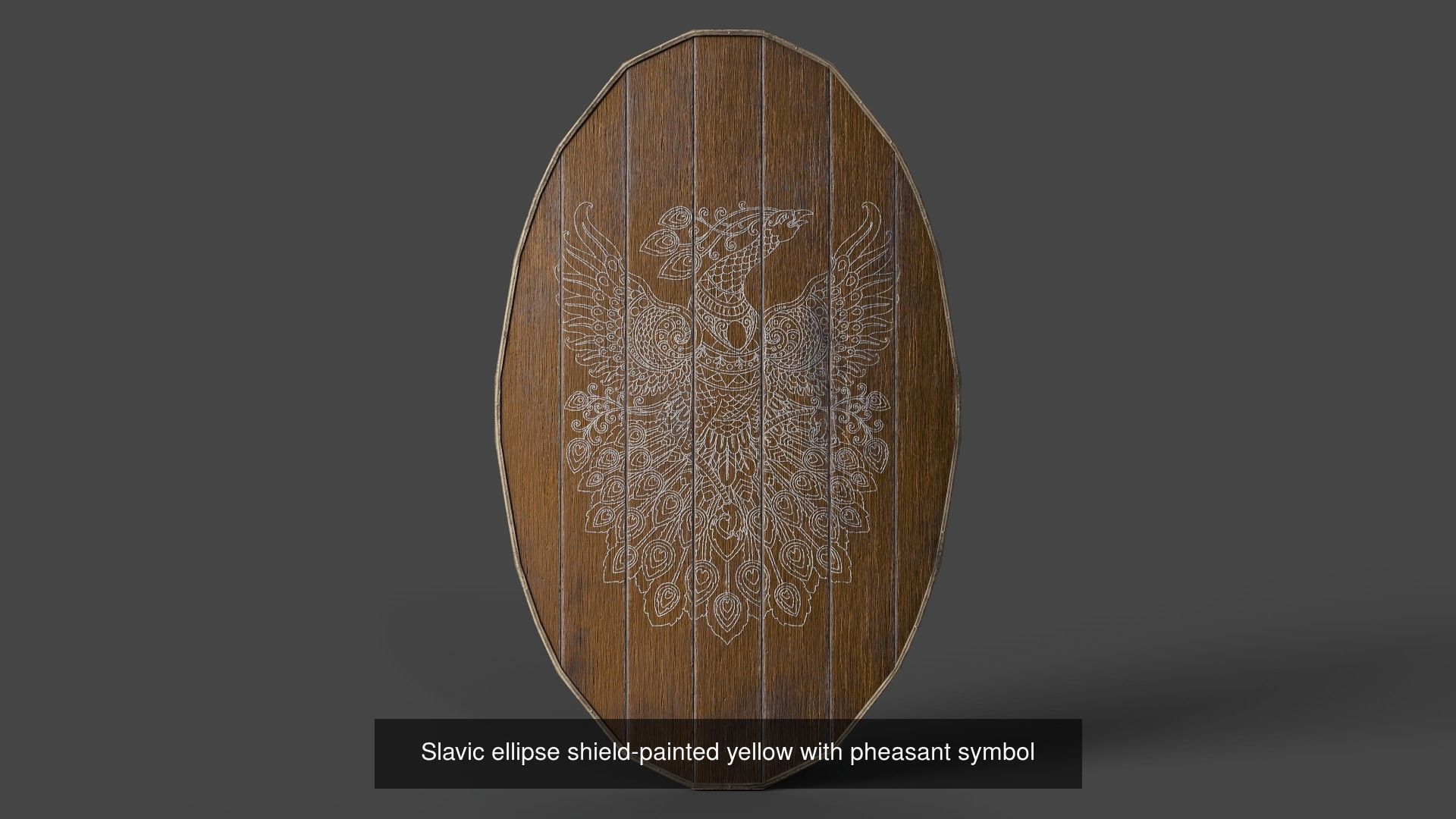 Slavic ellipse shields 40 pieces 3D Model Collection_46