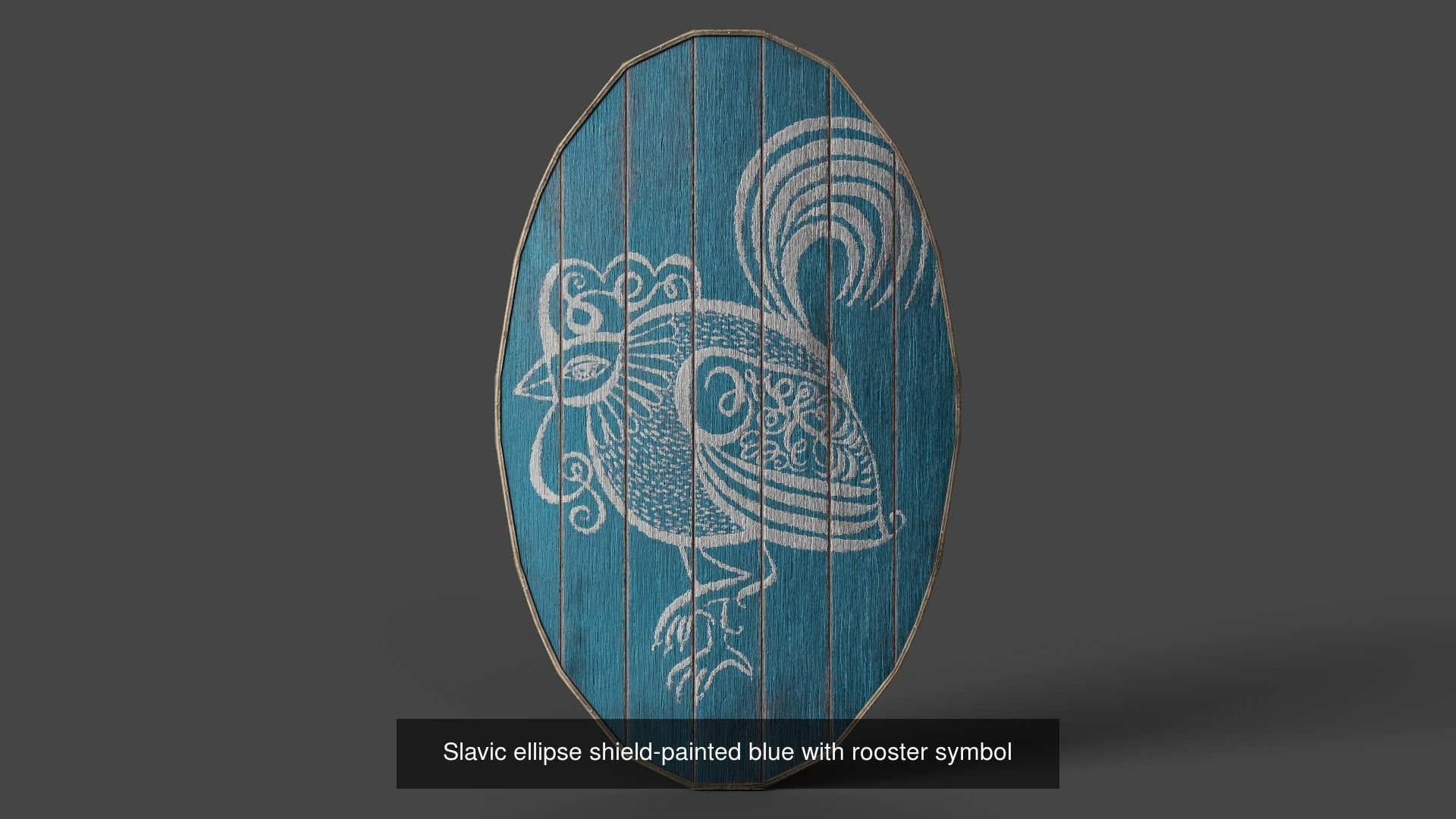 Slavic ellipse shields 40 pieces 3D Model Collection_45