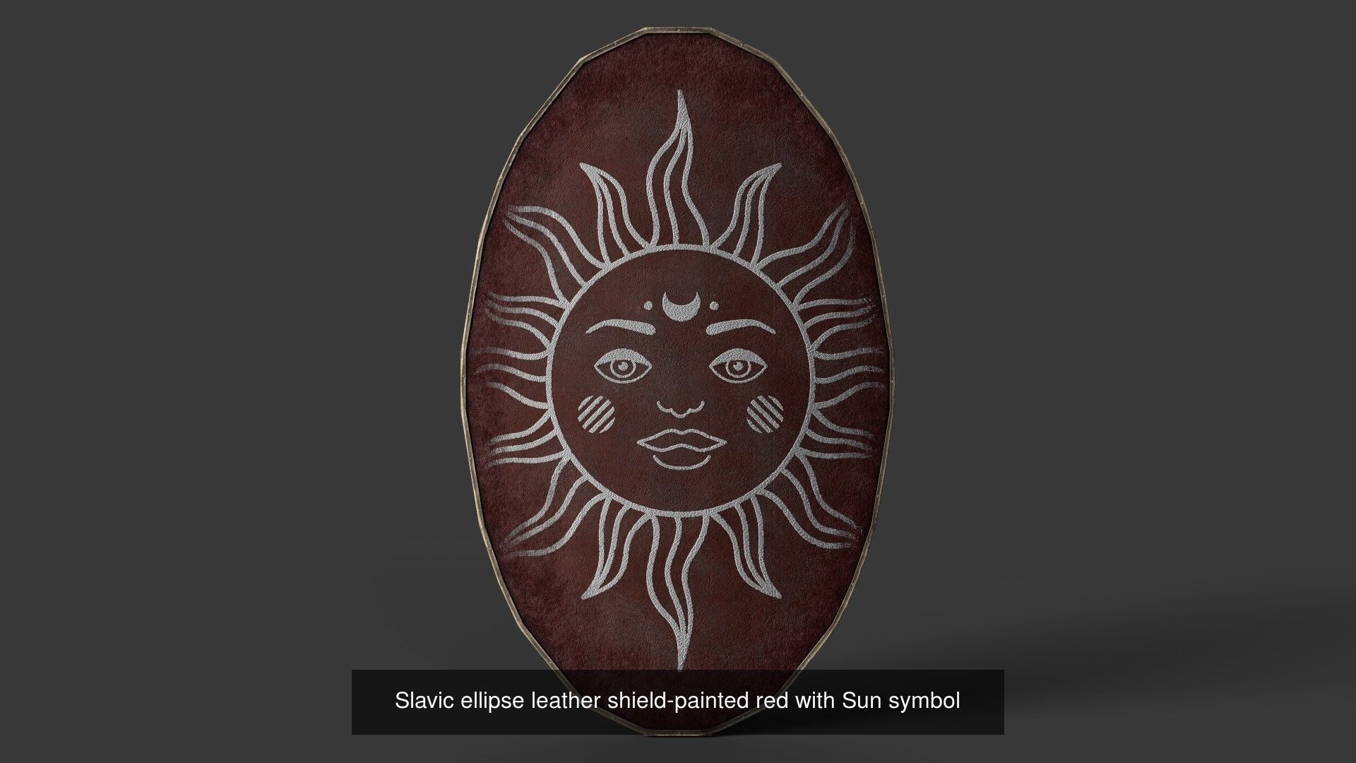 Slavic ellipse shields 40 pieces 3D Model Collection_30