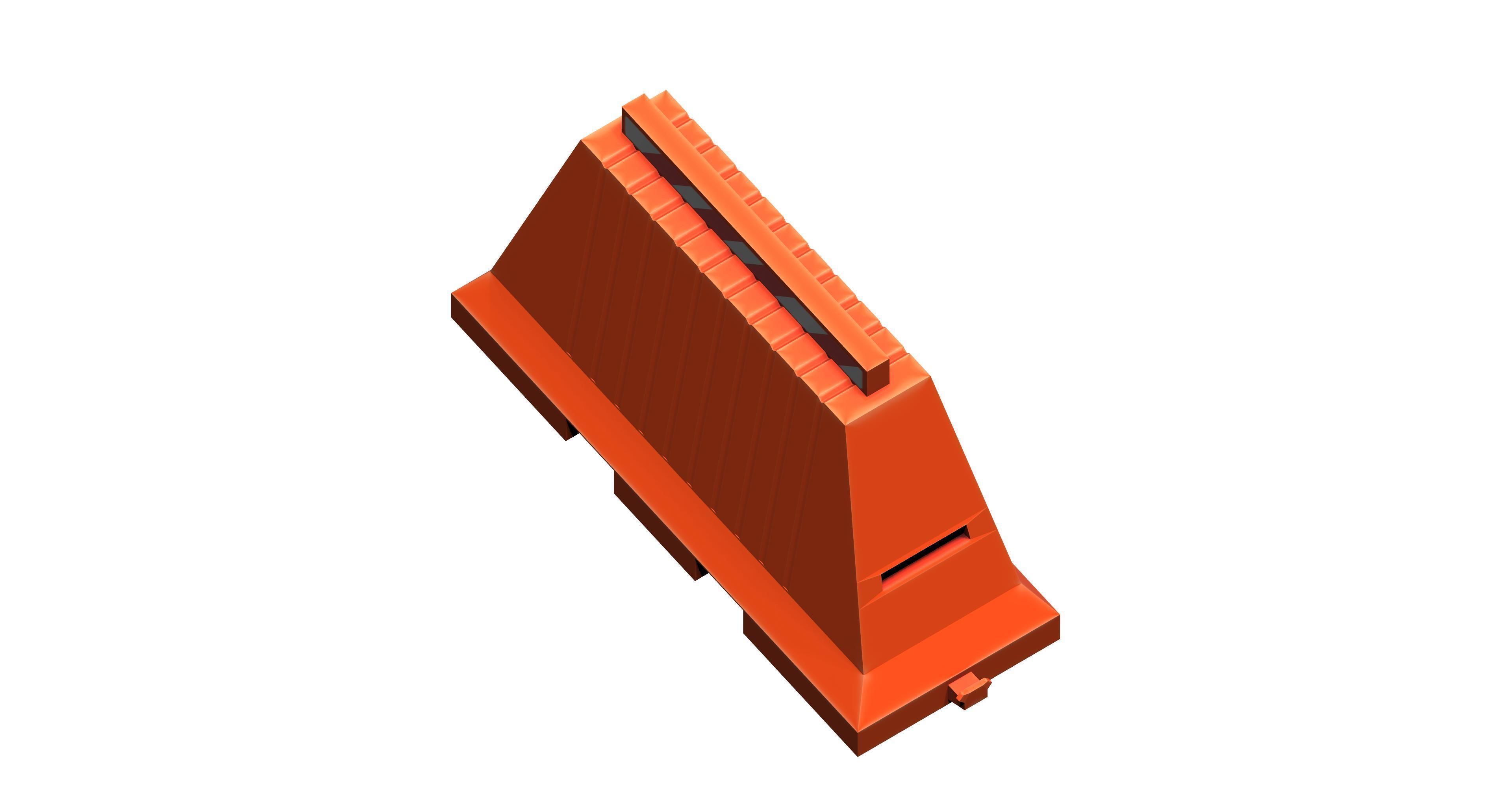 Jersey Road Barrier Low-poly 3D model_1
