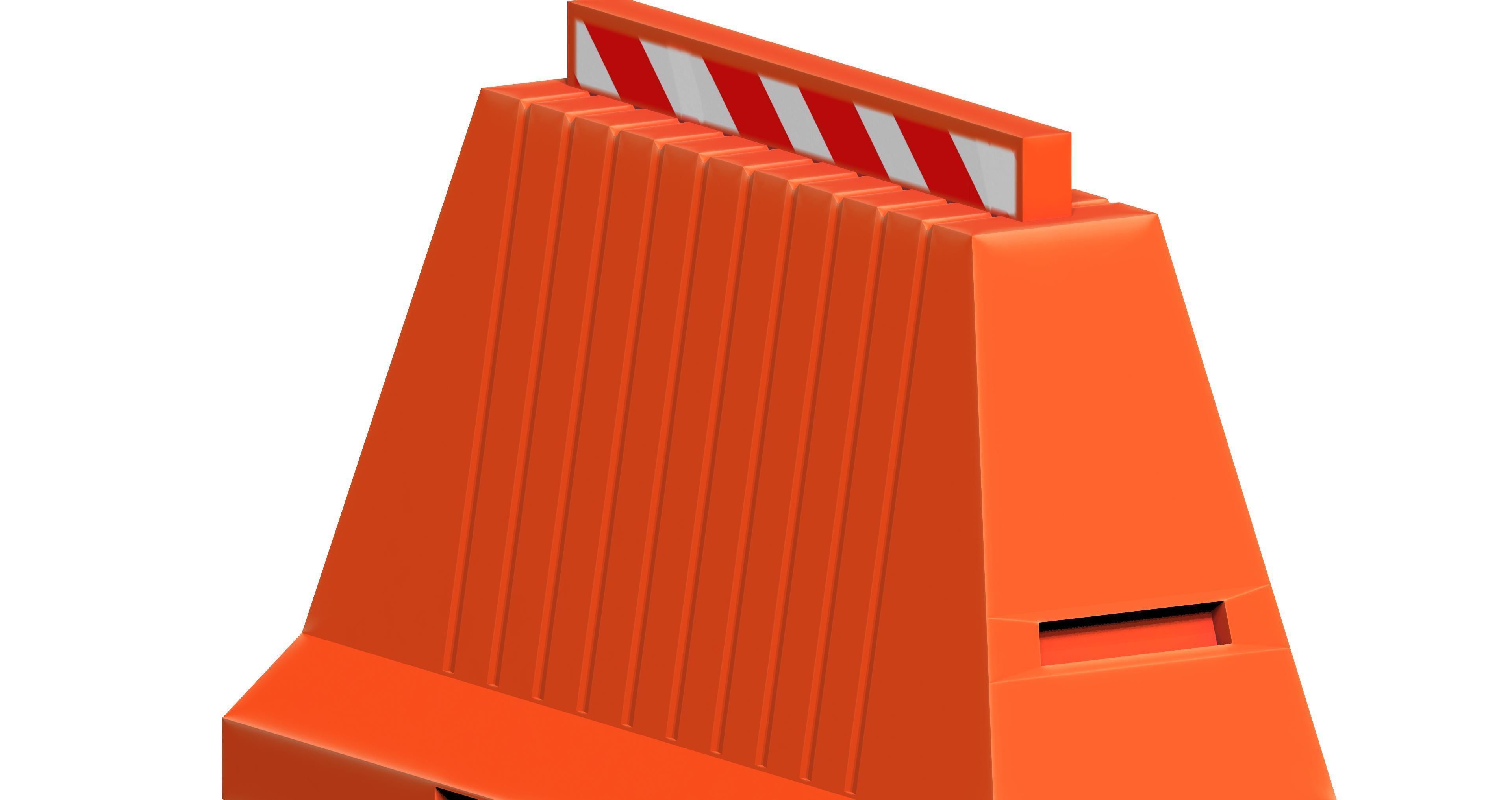 Jersey Road Barrier Low-poly 3D model_4