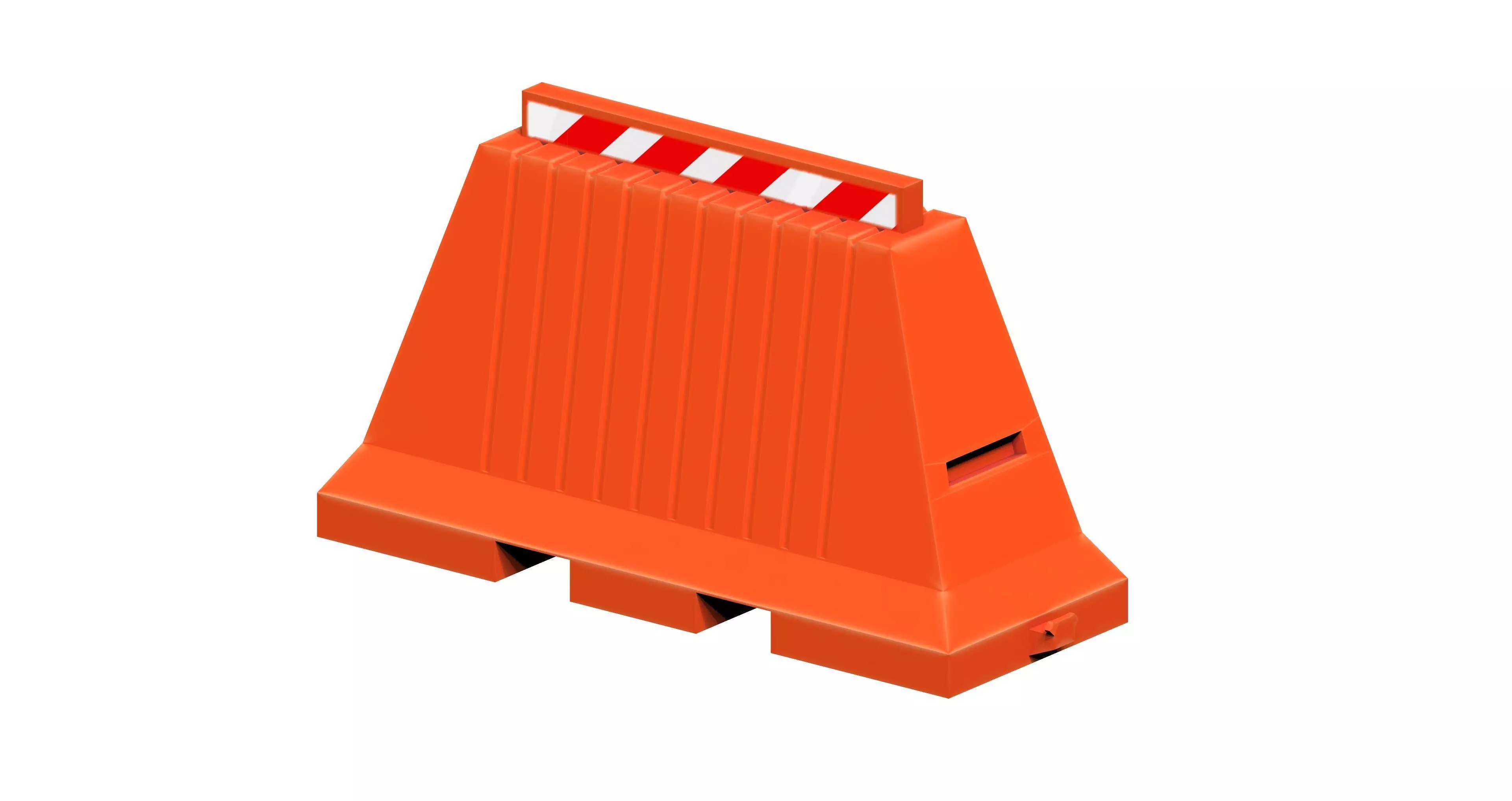 Jersey Road Barrier Low-poly 3D model_0