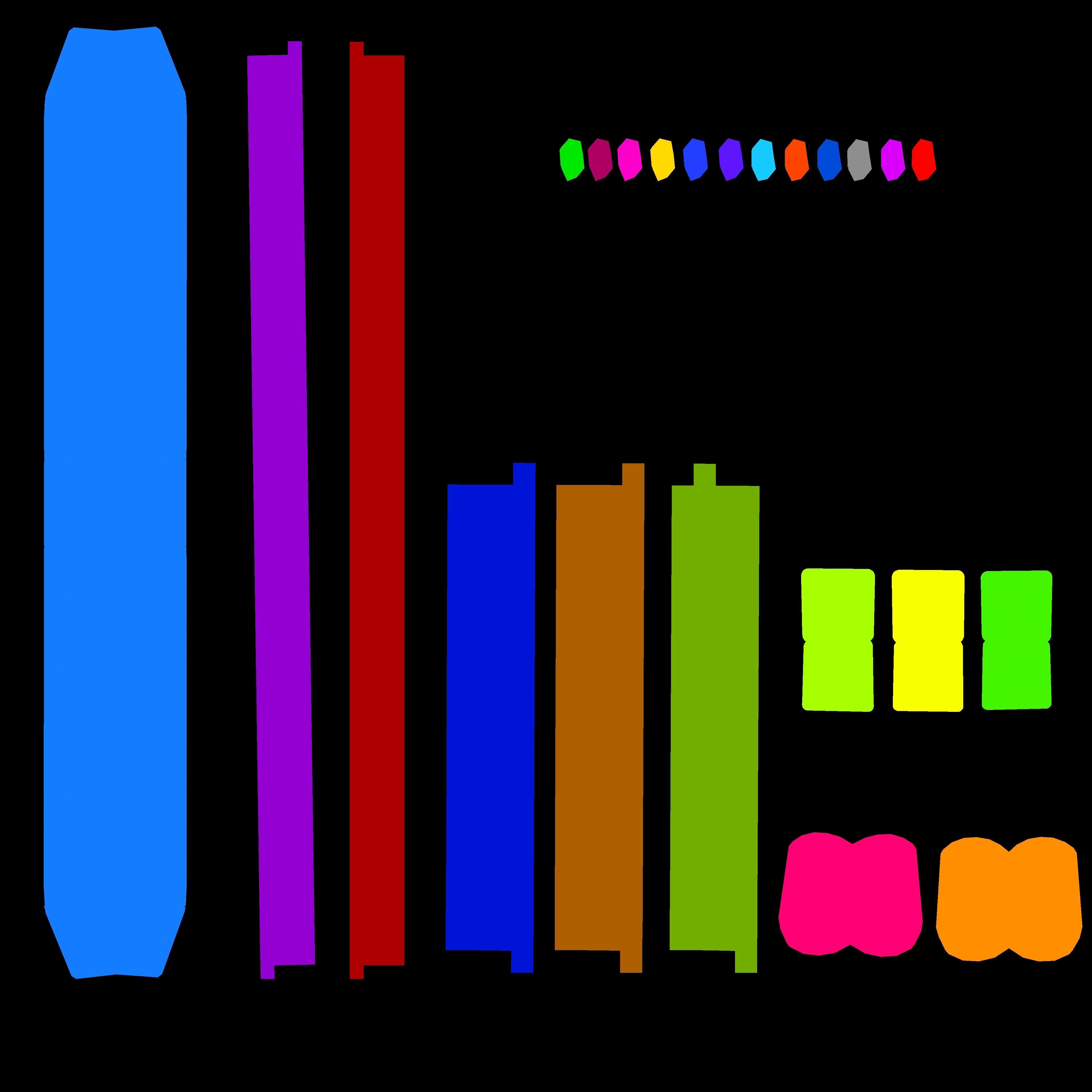 Flex impact traffic safety barrier Low-poly 3D model_6