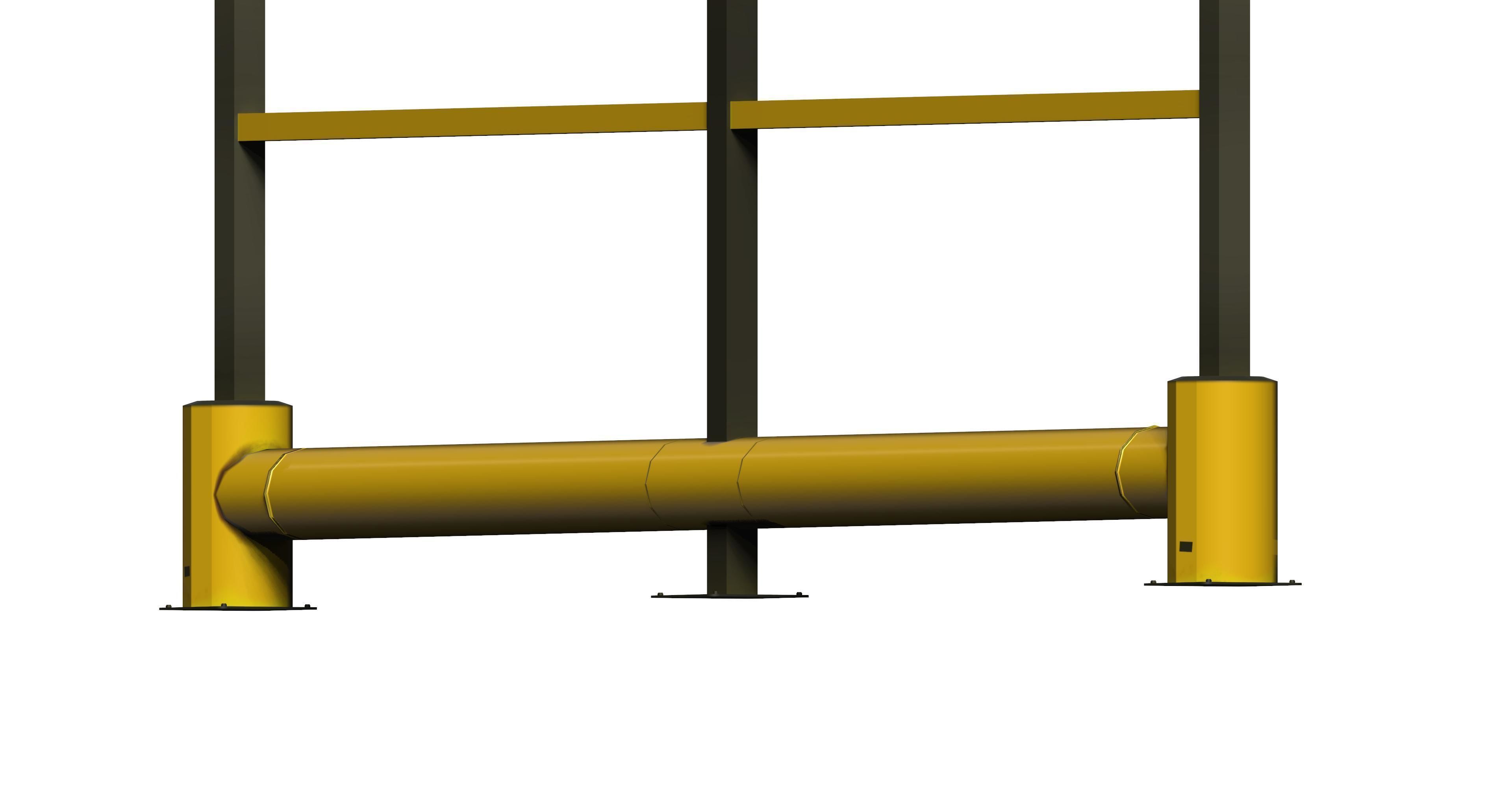 Flex impact traffic safety barrier Low-poly 3D model_2