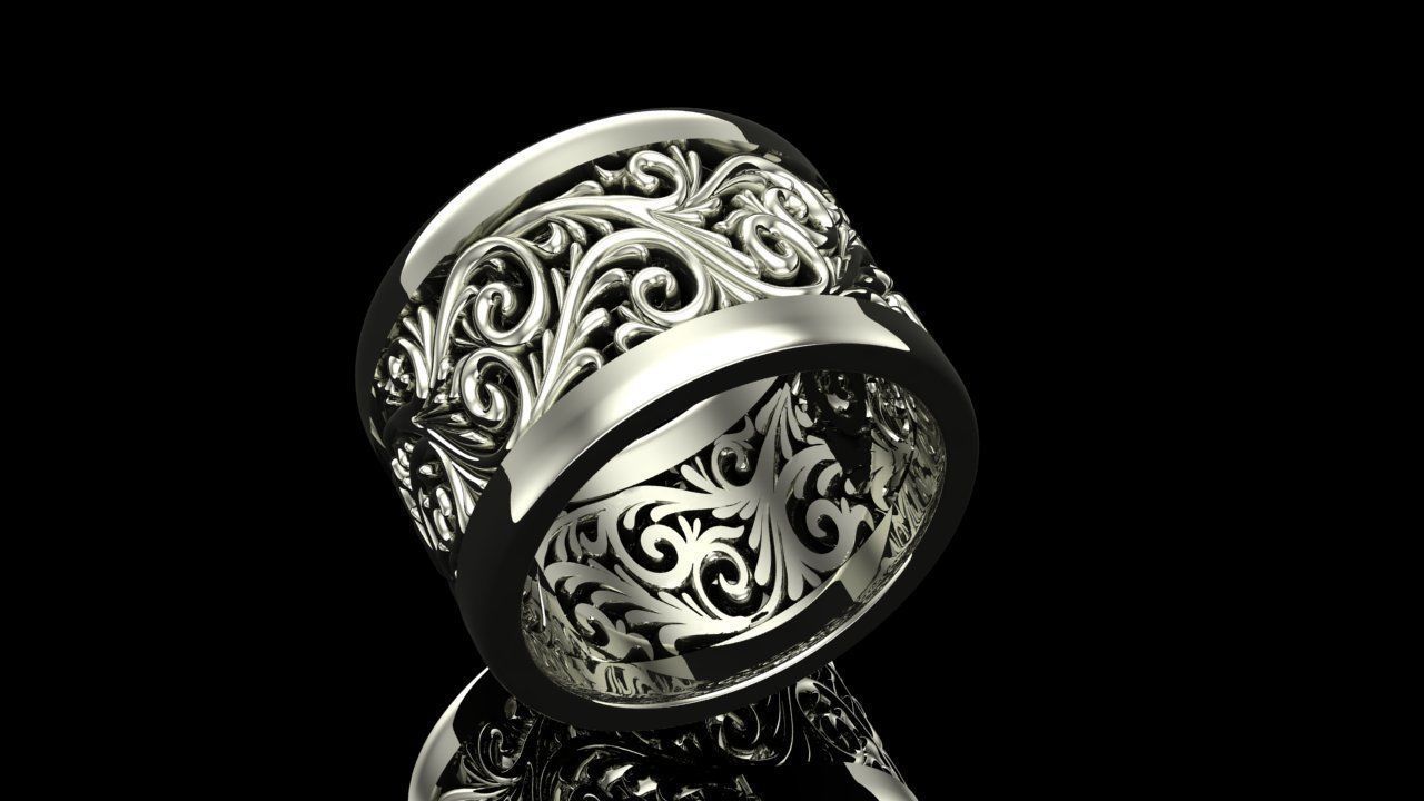 Women Ring 3D print model_3