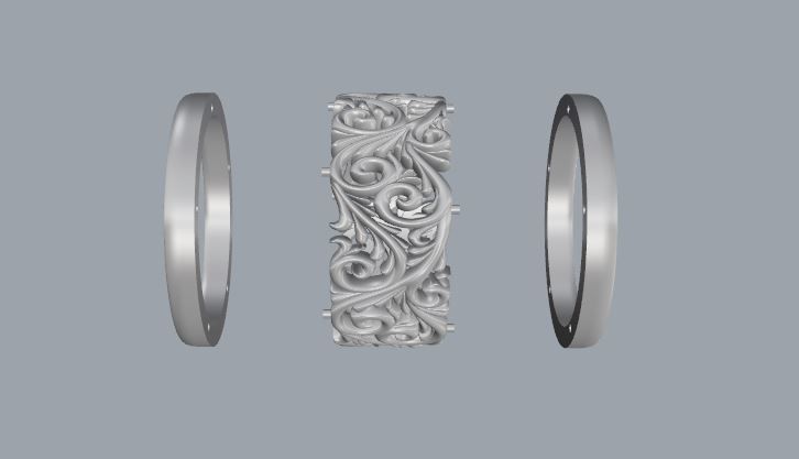 Women Ring 3D print model_4