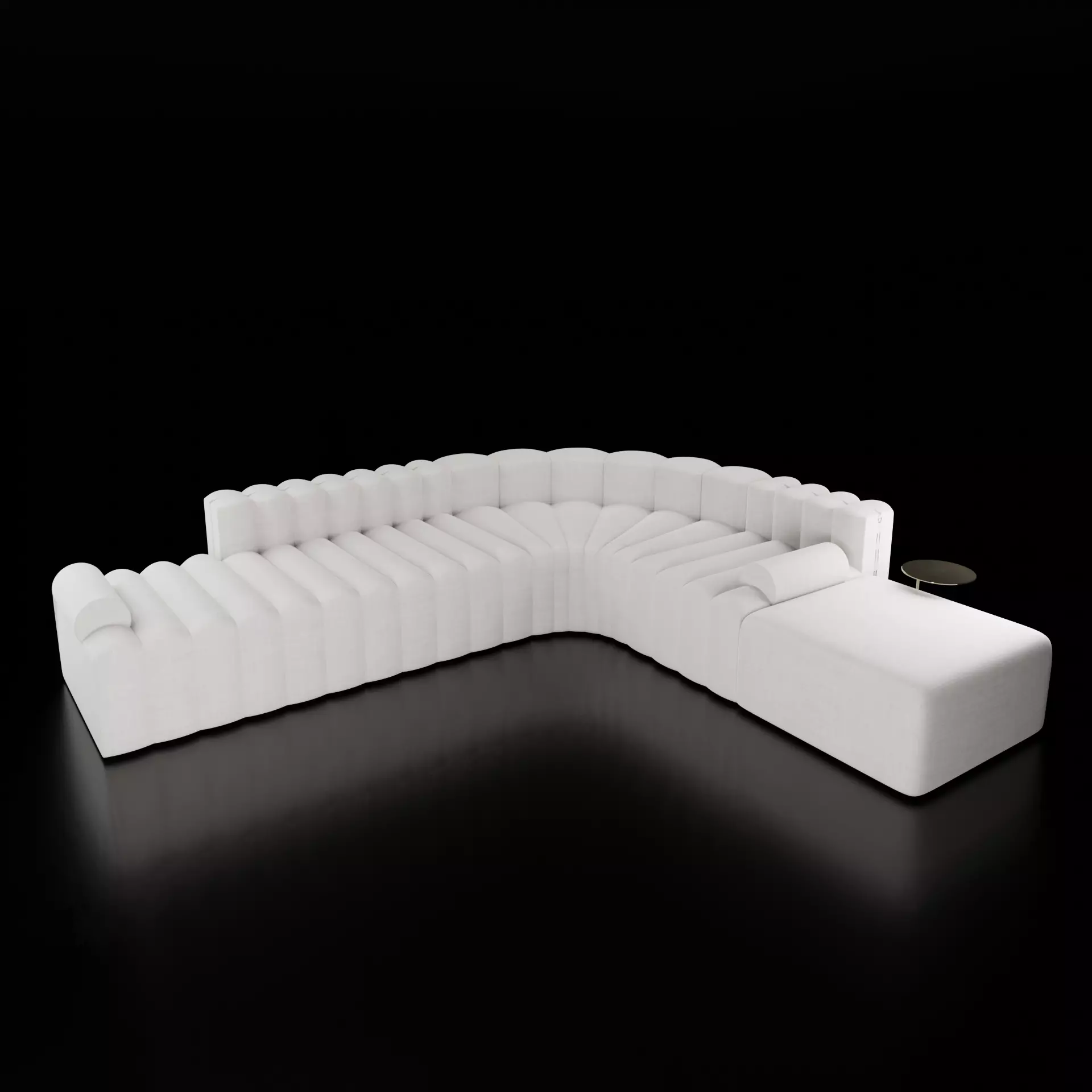 Modern L-shape couch sofa 3D model