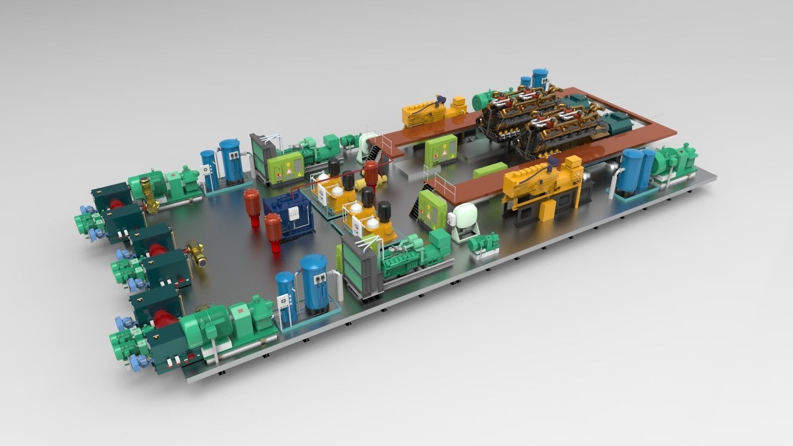 Full Layout engine room ship 3d 3D model_4