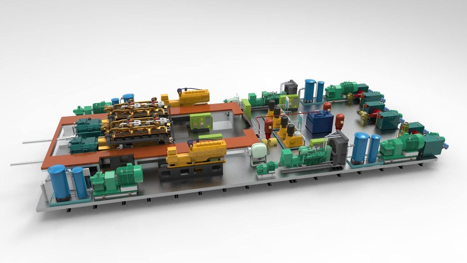 Full Layout engine room ship 3d 3D model_3