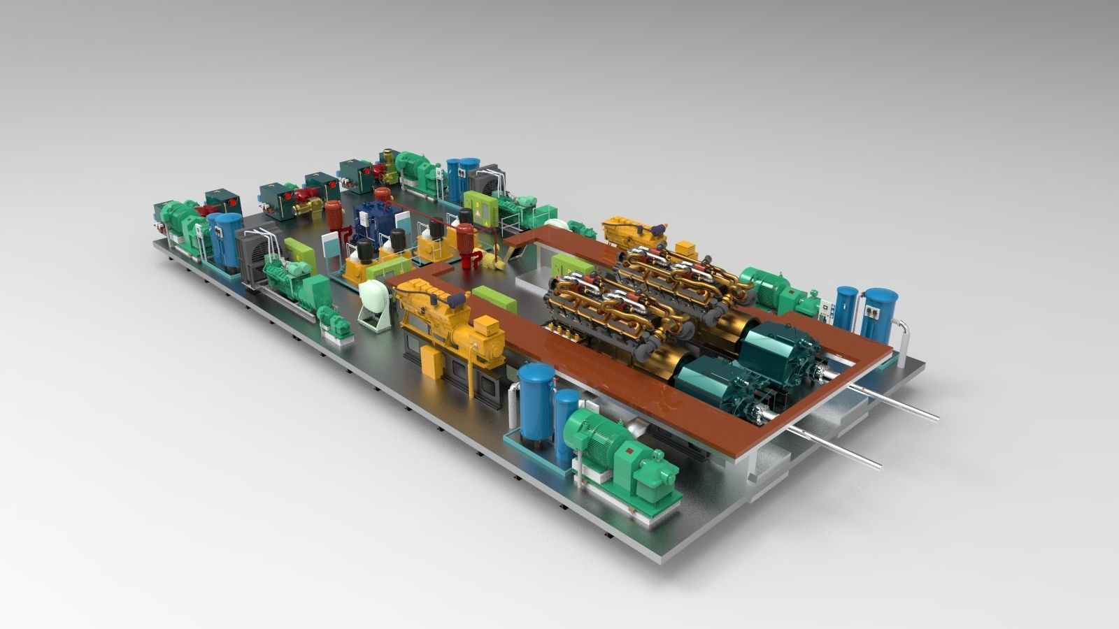 Full Layout engine room ship 3d 3D model_5